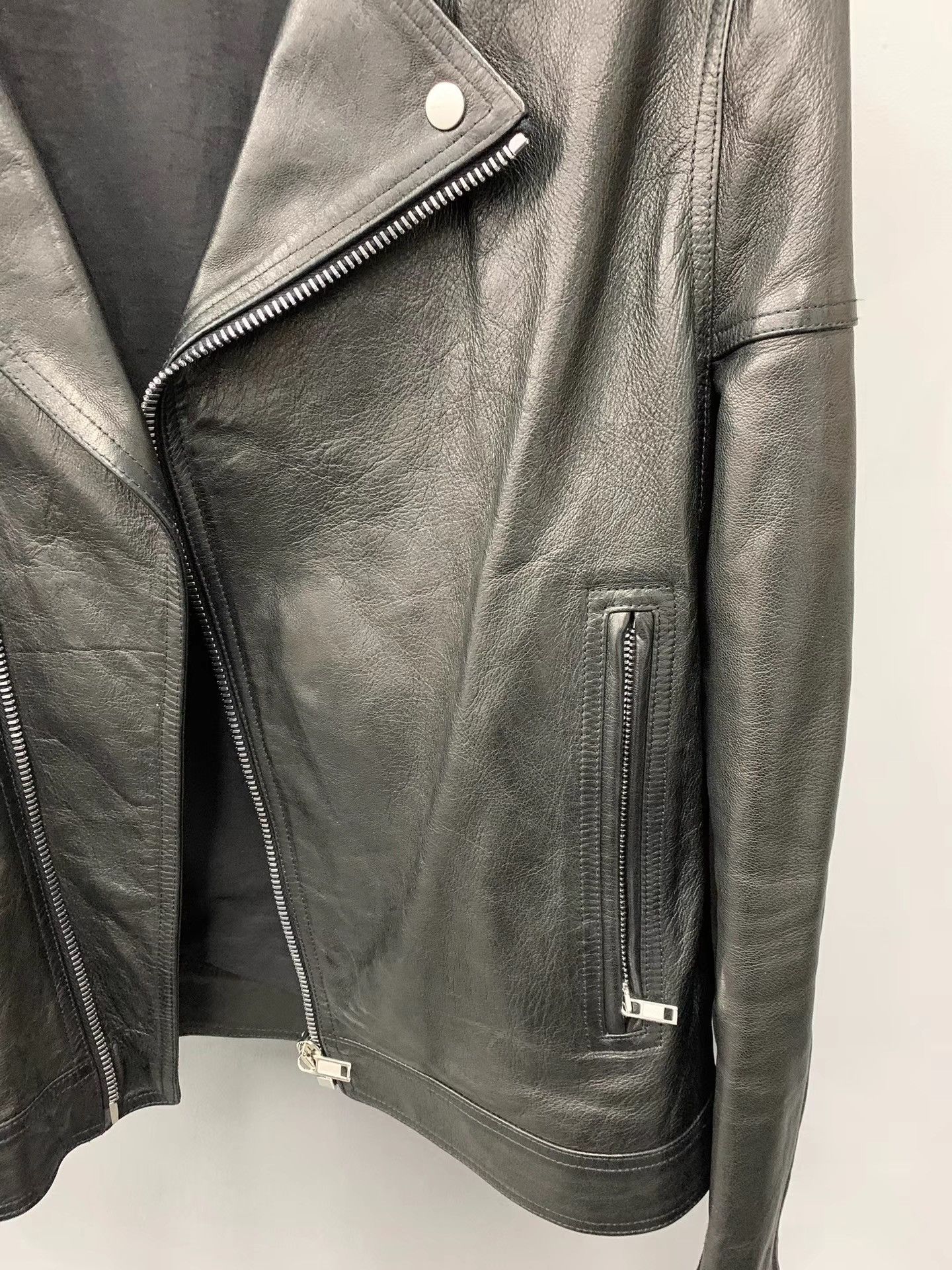 Rick Owens Rick Owens 23SS Leather Biker Jacket K34 Size US M / EU 48-50 / 2 - 3 Thumbnail
