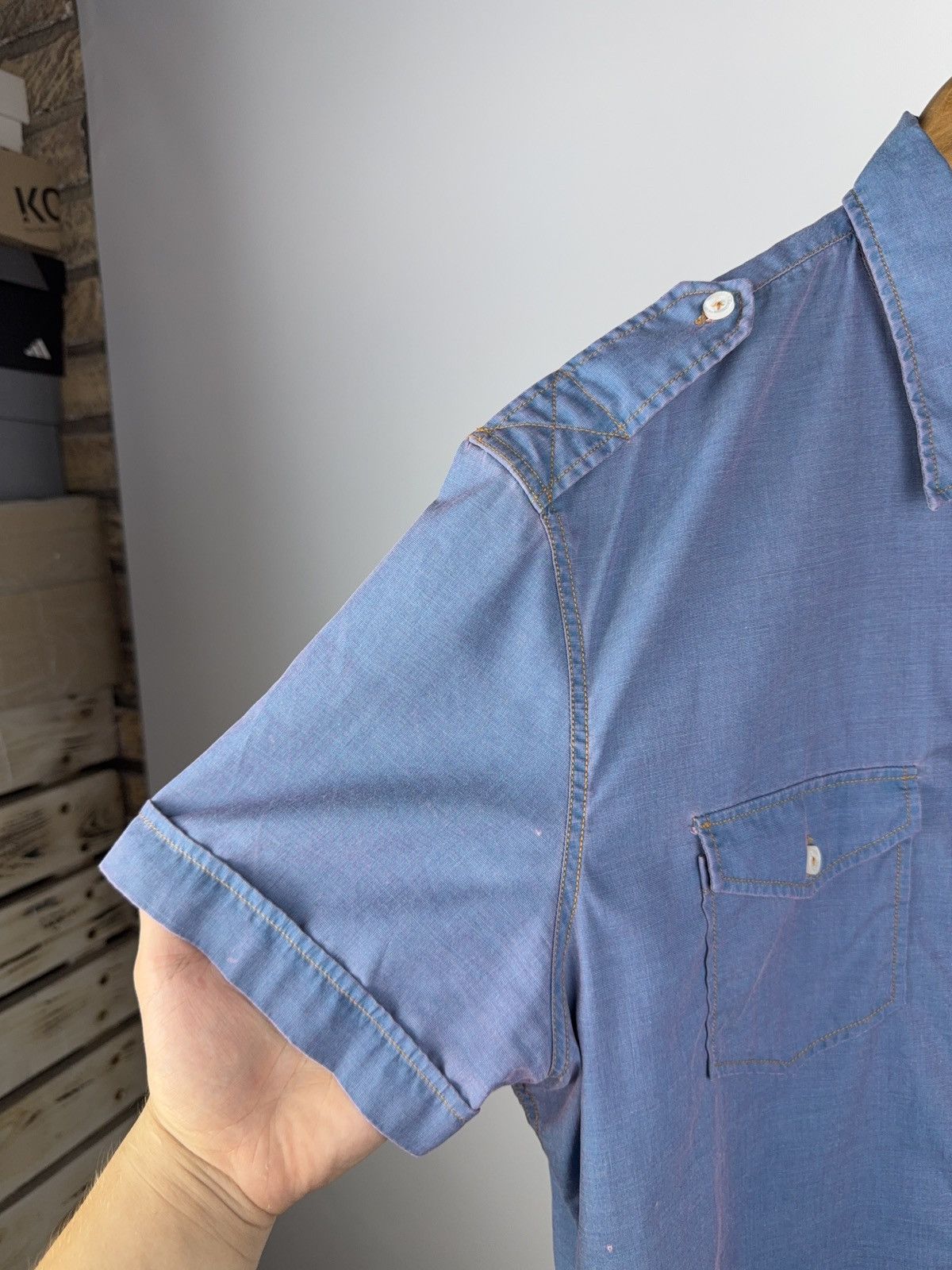 Other Vintage 90s Blauer USA Short Sleeve Air Force Military Shirt Size US XL / EU 56 / 4 - 4 Thumbnail