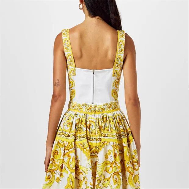 Dolce & Gabbana o1g2r1mq1024 Cropped Poplin Corset Top in Multicolor Size M / US 6-8 / IT 42-44 - 5 Thumbnail