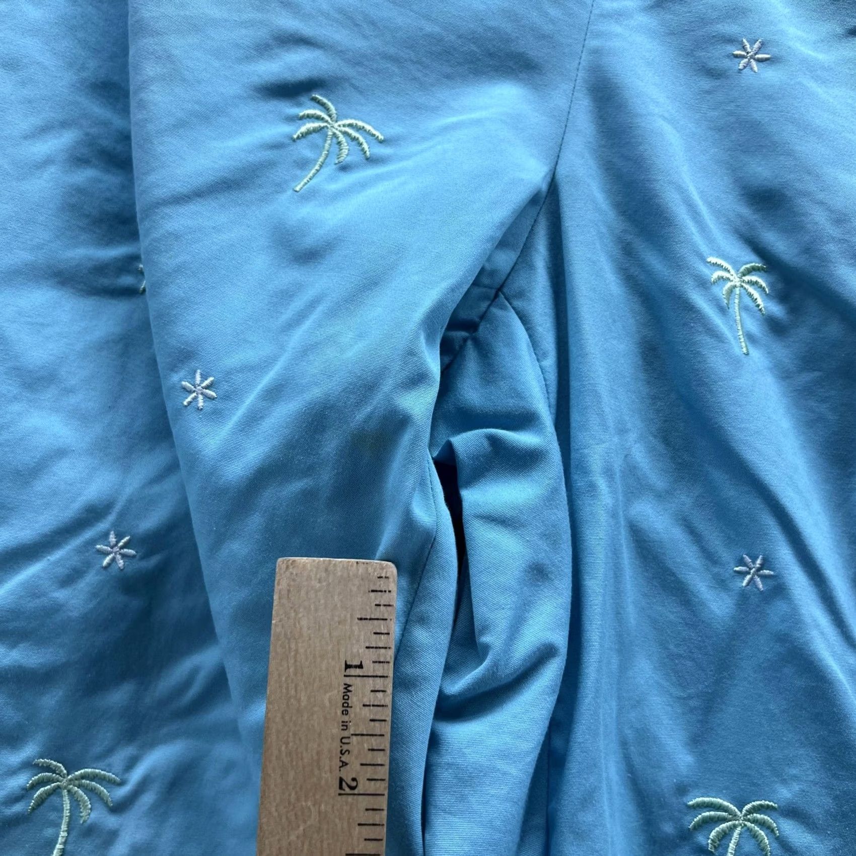 Brooks Brothers VINTAGE Brooks Brothers 346 Pants Womens Small Blue Palm Tree Embroidered Tropical Chino Casual Travel Size 28" / US 6 / IT 42 - 4 Thumbnail