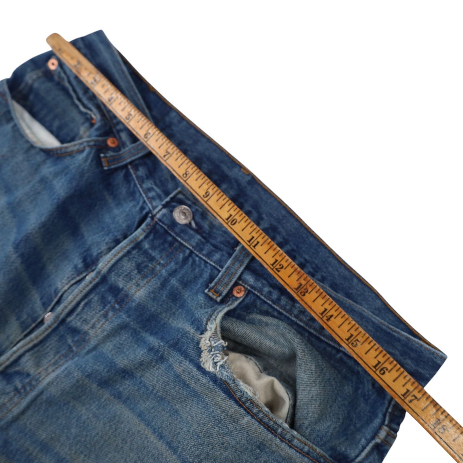 Levi's × Vintage Vintage Distressed Levis 501xx USA Made Denim Jeans Size US 38 / EU 54 - 8 Thumbnail