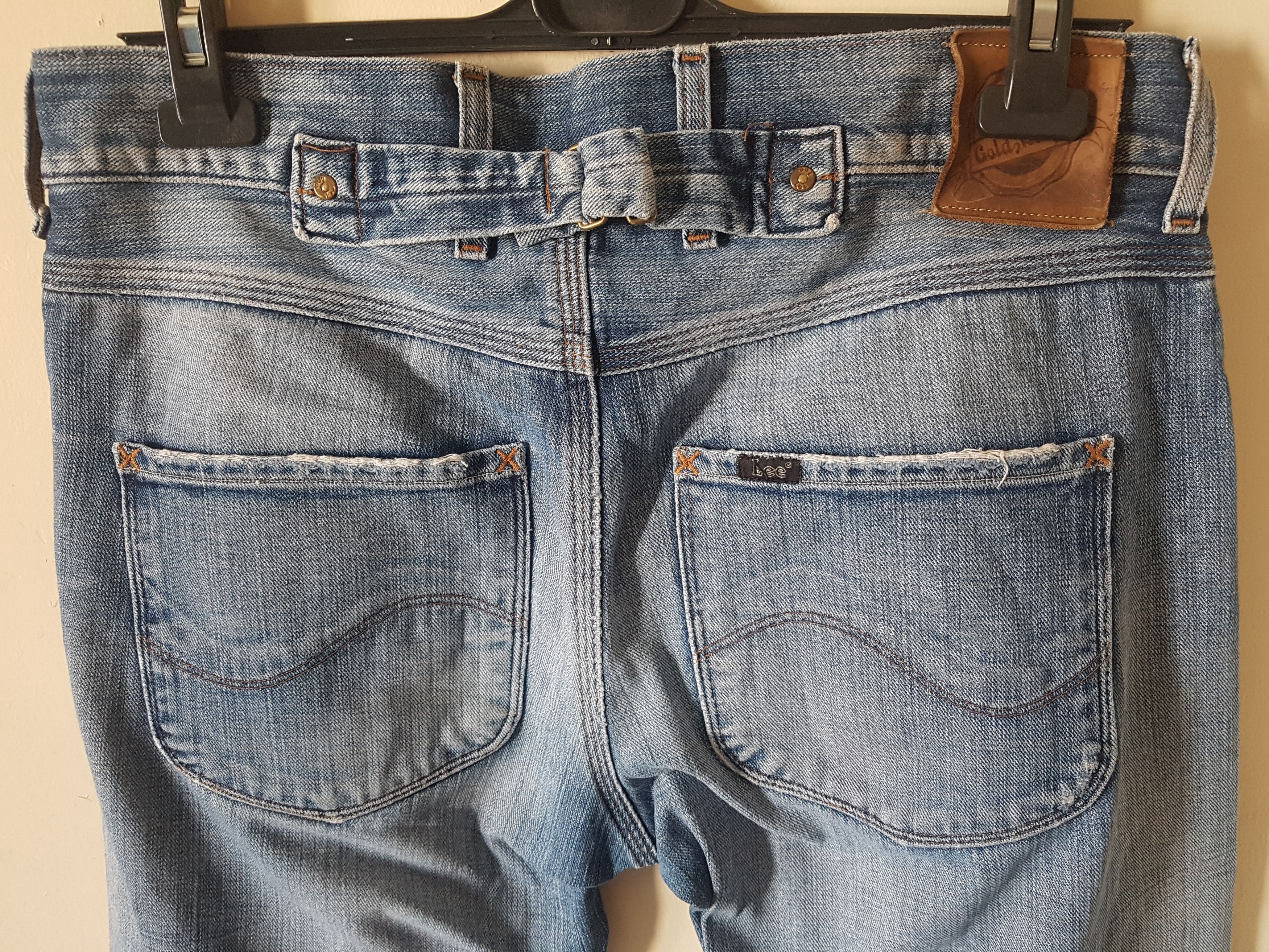 Lee Gold Label 101B Cinch Back Half Selvedge Cowboy Jeans Buckle Size US 32 / EU 48 - 4 Thumbnail