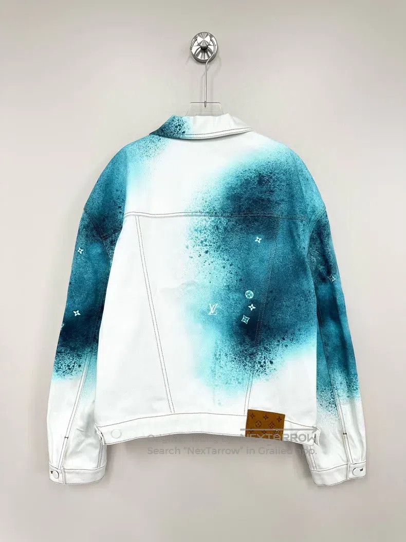 Louis Vuitton Louis Vuitton White starry sky ink-splashing denim jacket Size US L / EU 52-54 / 3 - 2 Thumbnail