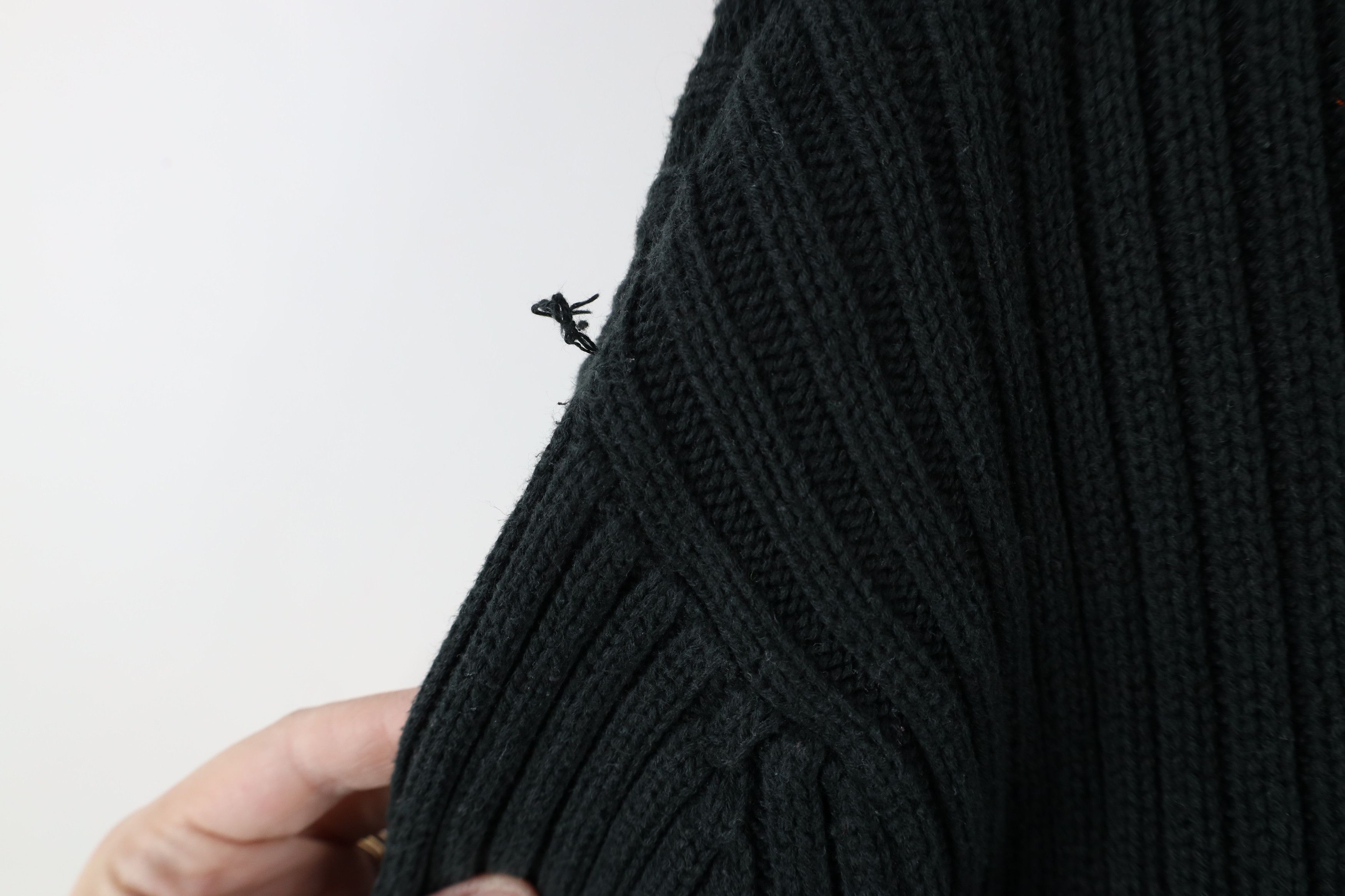 Vintage Vintage 90s Streetwear Chunky Ribbed Knit Sweater Black Size US L / EU 52-54 / 3 - 4 Thumbnail