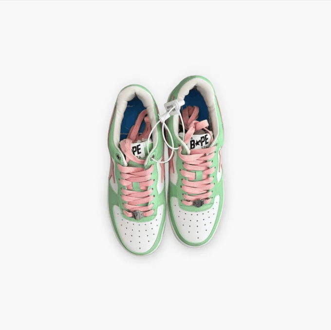 Bape ABATHINGAPE low-top sneaker men's green and pink Size US 8 / EU 41 - 7 Thumbnail