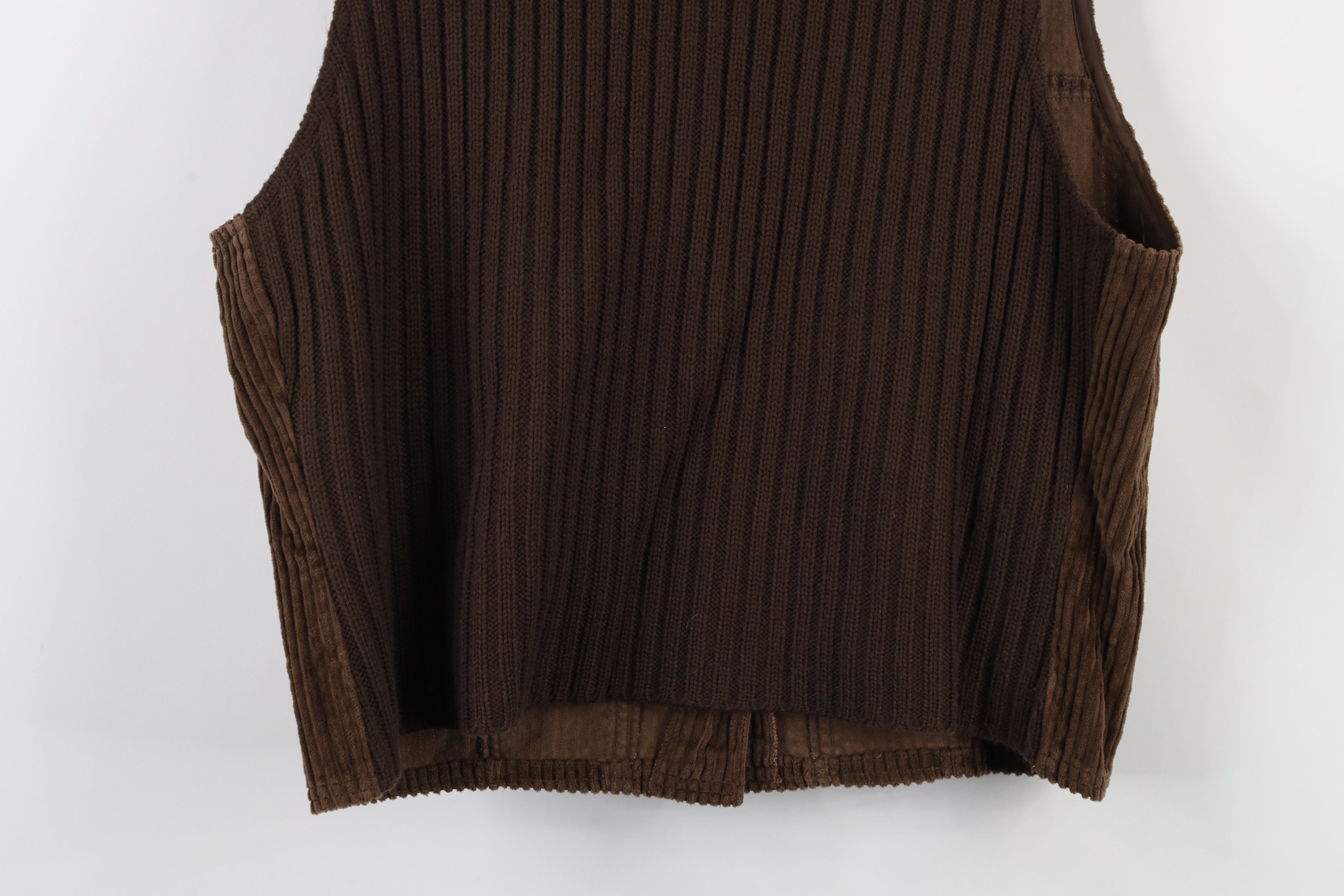 Vintage Vintage 90s Streetwear Corduroy Button Vest Jacket Brown Size XL / US 12-14 / IT 48-50 - 12 Thumbnail