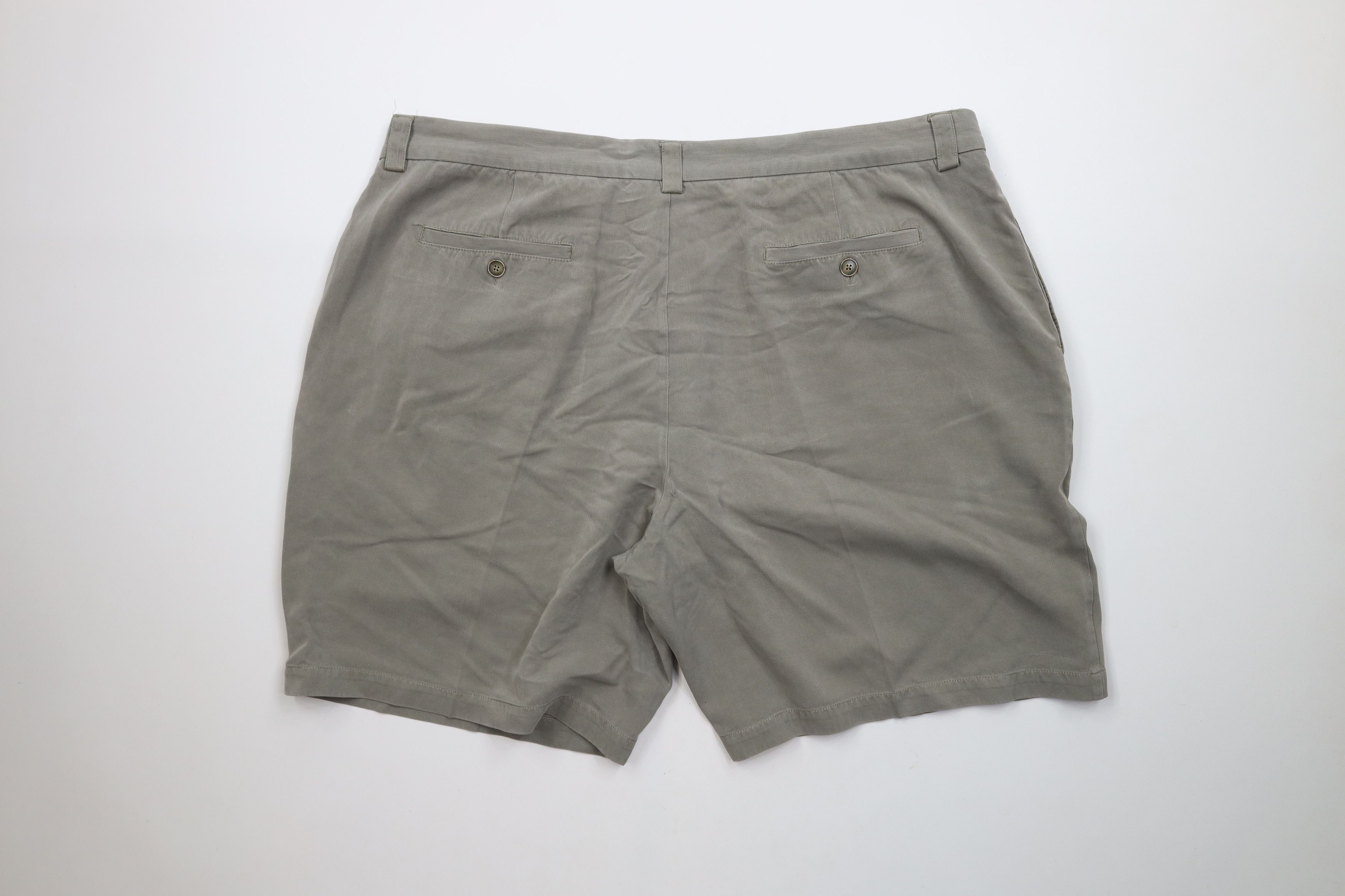 Tommy Bahama × Vintage Vintage Tommy Bahama Above Knee Silk Chino Shorts Green Size US 42 / EU 58 - 8 Thumbnail
