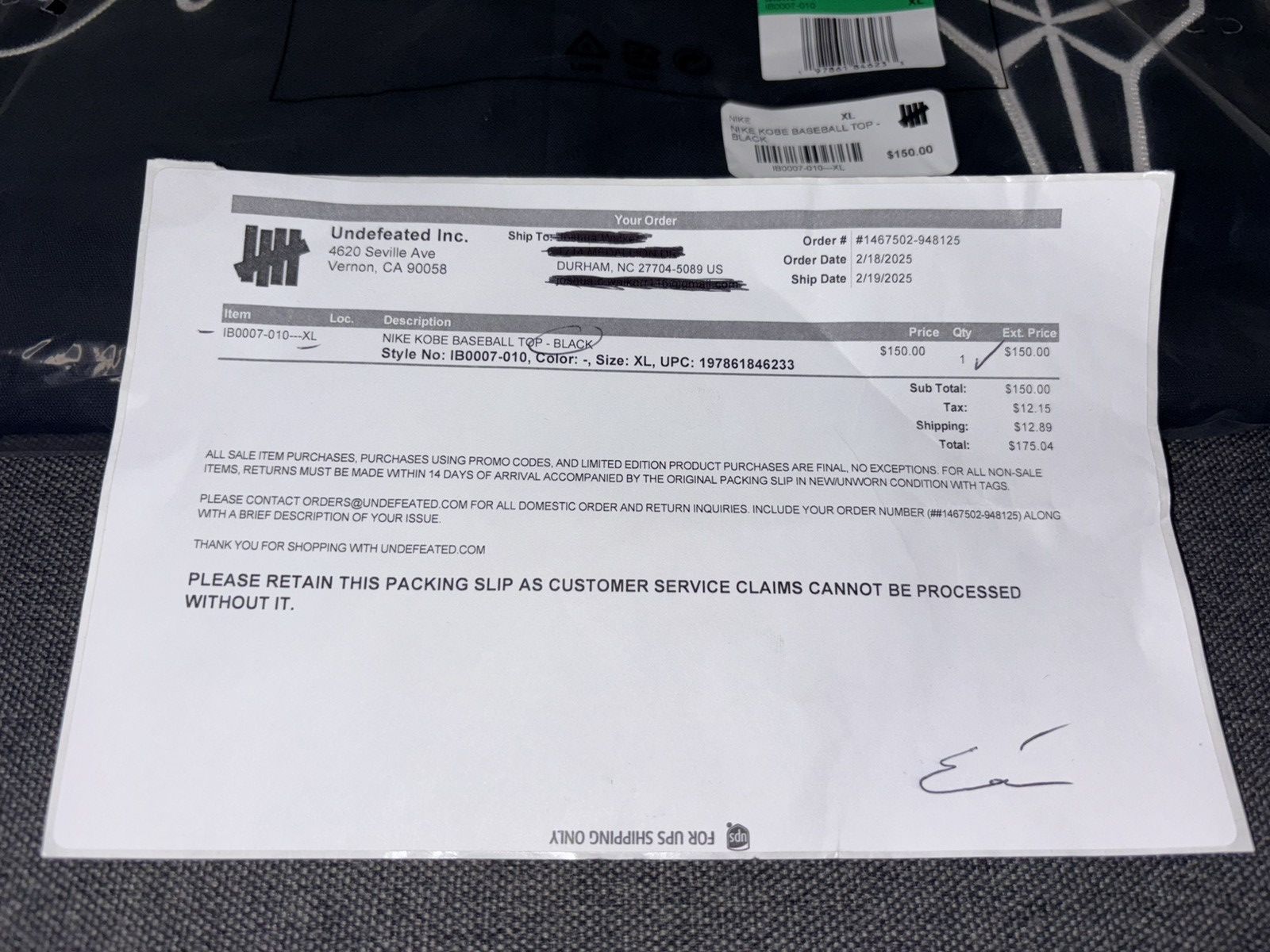 Nike Nike Kobe Bryant Mamba Baseball Jersey Black XL IB0007-010 Size US XL / EU 56 / 4 - 19 Thumbnail