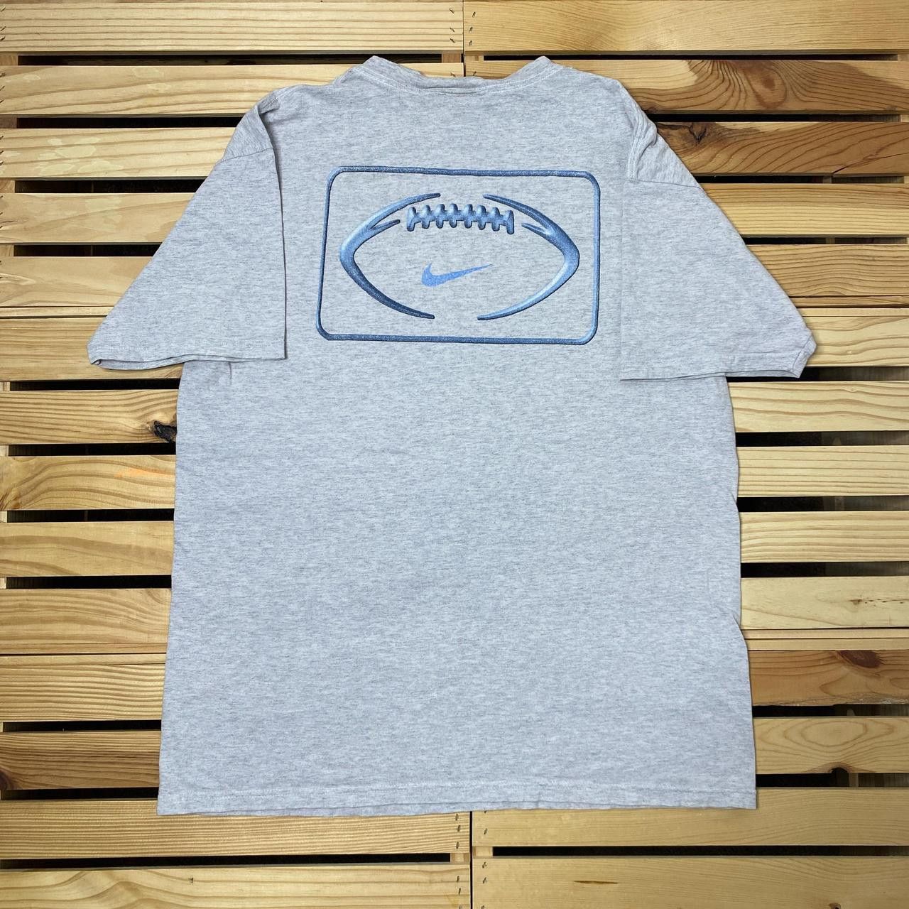 Nike Vintage Nike Gray Football Tee Size Large Size US L / EU 52-54 / 3 - 1 Thumbnail