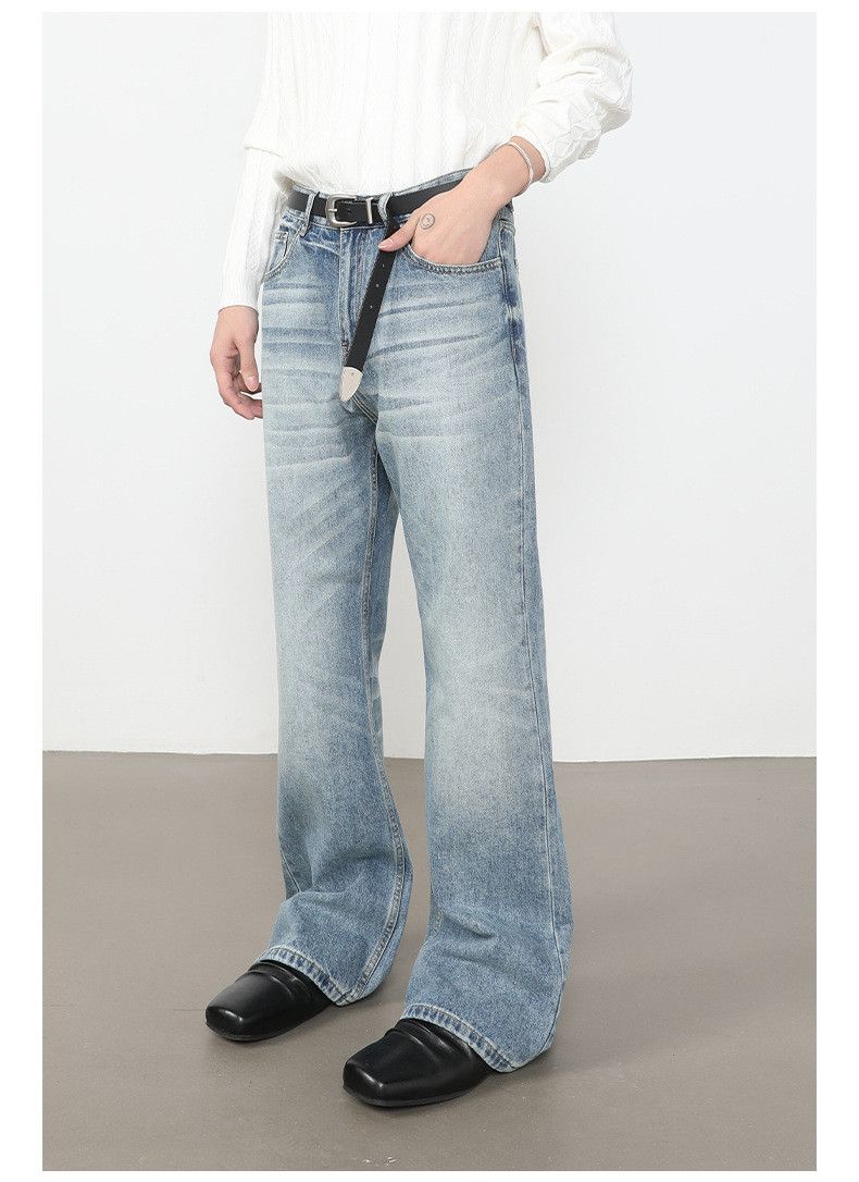 Japanese Brand American high street style men's flared loose washed jeans Size US 32 / EU 48 - 3 Thumbnail