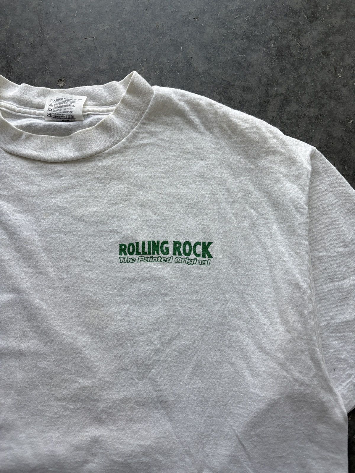 Vintage Vintage 90s Rolling Rock Beer Graphic Tee Size US XL / EU 56 / 4 - 5 Thumbnail