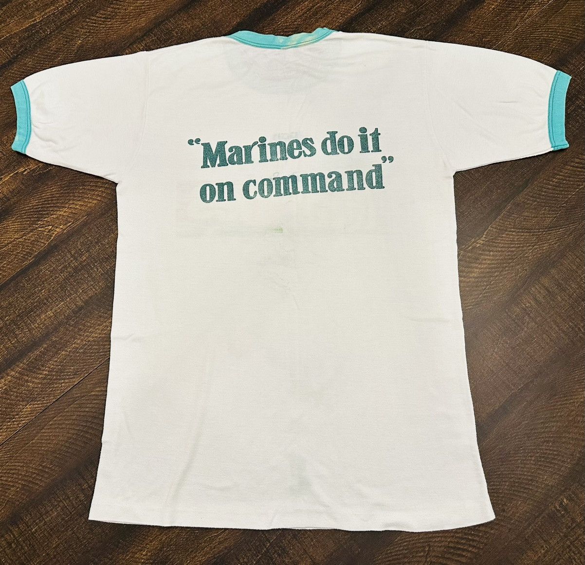 Other Vintage 70’s Marine’s Okinawa Ringer Men’s T-Shirt-Sm/Med Size US M / EU 48-50 / 2 - 9 Thumbnail