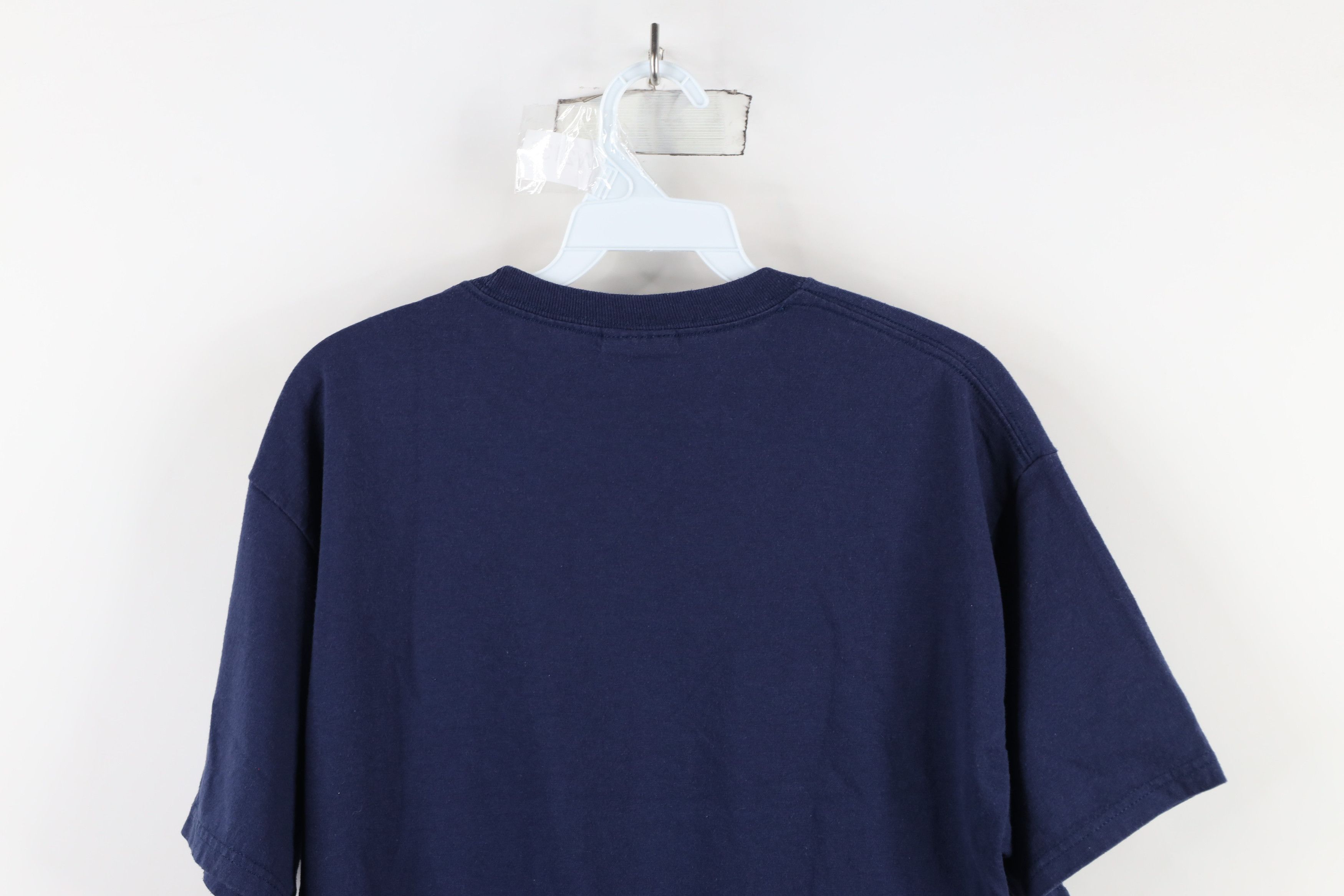 Hanes × Vintage Vintage 90s Hanes Heavyweight Short Sleeve T-Shirt Blue Size US M / EU 48-50 / 2 - 7 Thumbnail