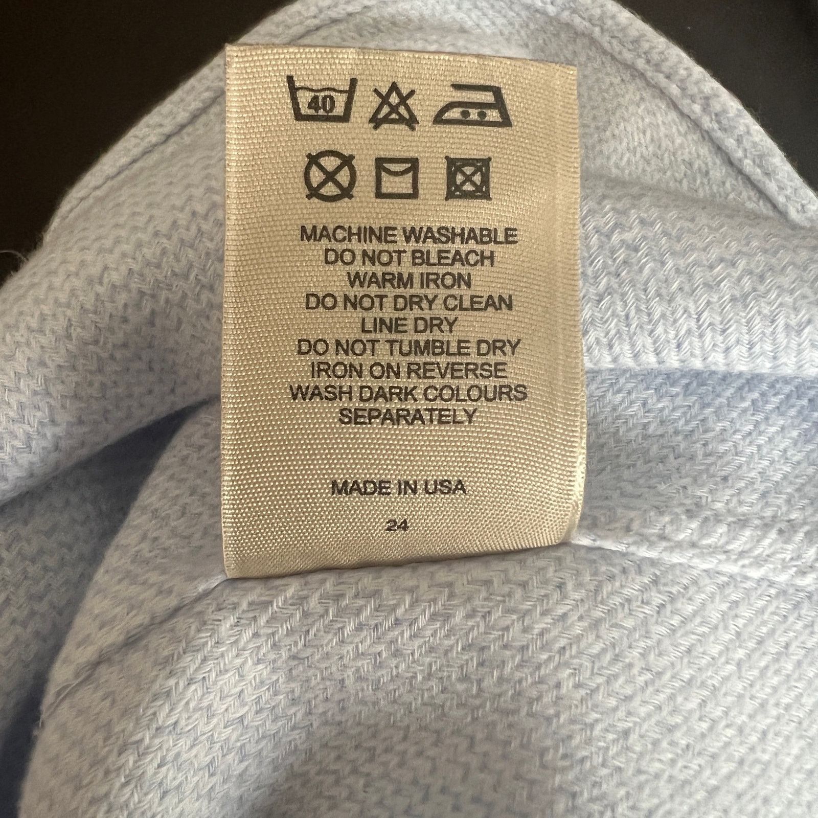 Burberry Burberry Blue White Houndstooth Cotton Button Down Shirt XL Size US XL / EU 56 / 4 - 7 Thumbnail