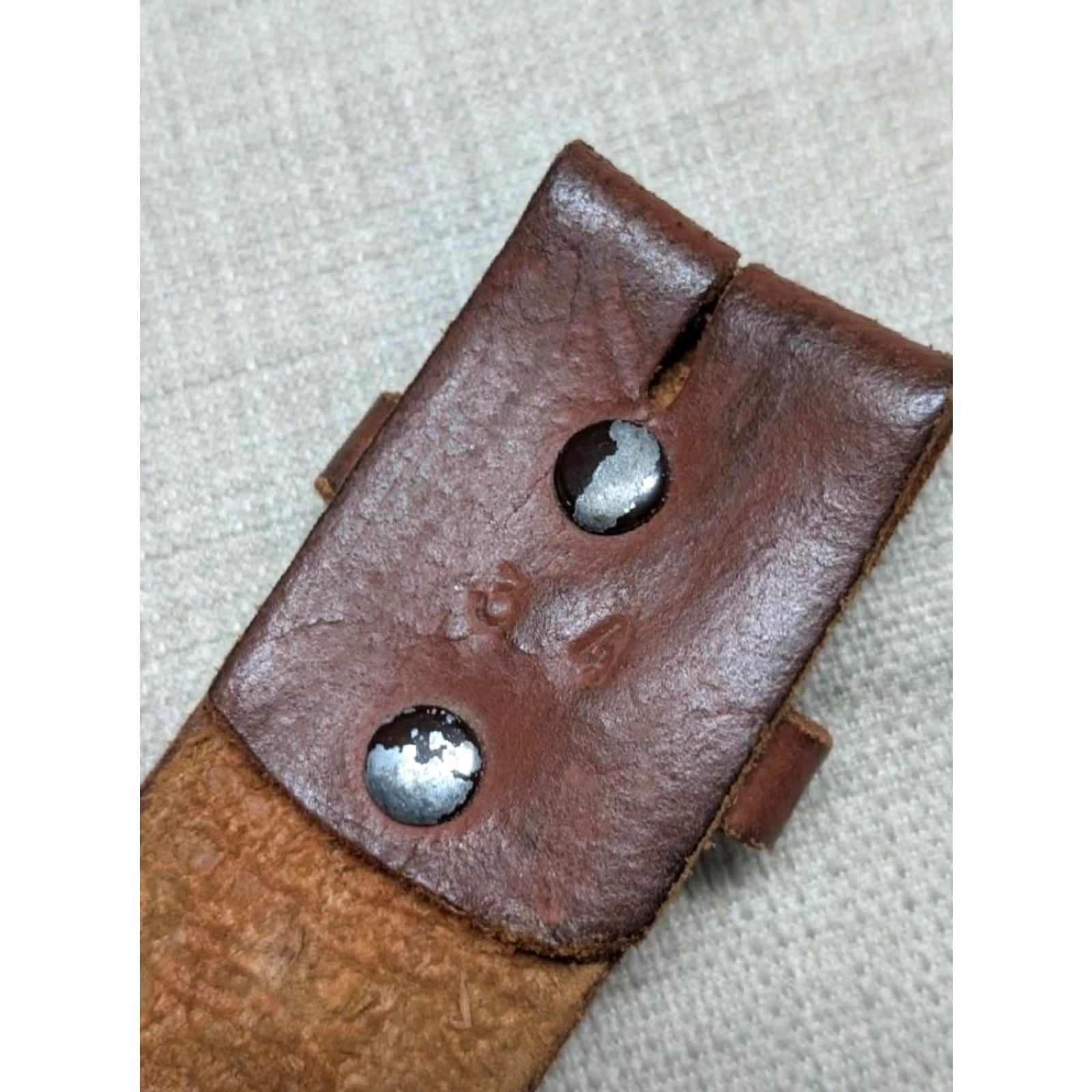 Vintage VINTAGE handcrafted western belt MEXICO Tooled 32 Cowhide Brown Leather Men Belt Size 32 - 3 Thumbnail
