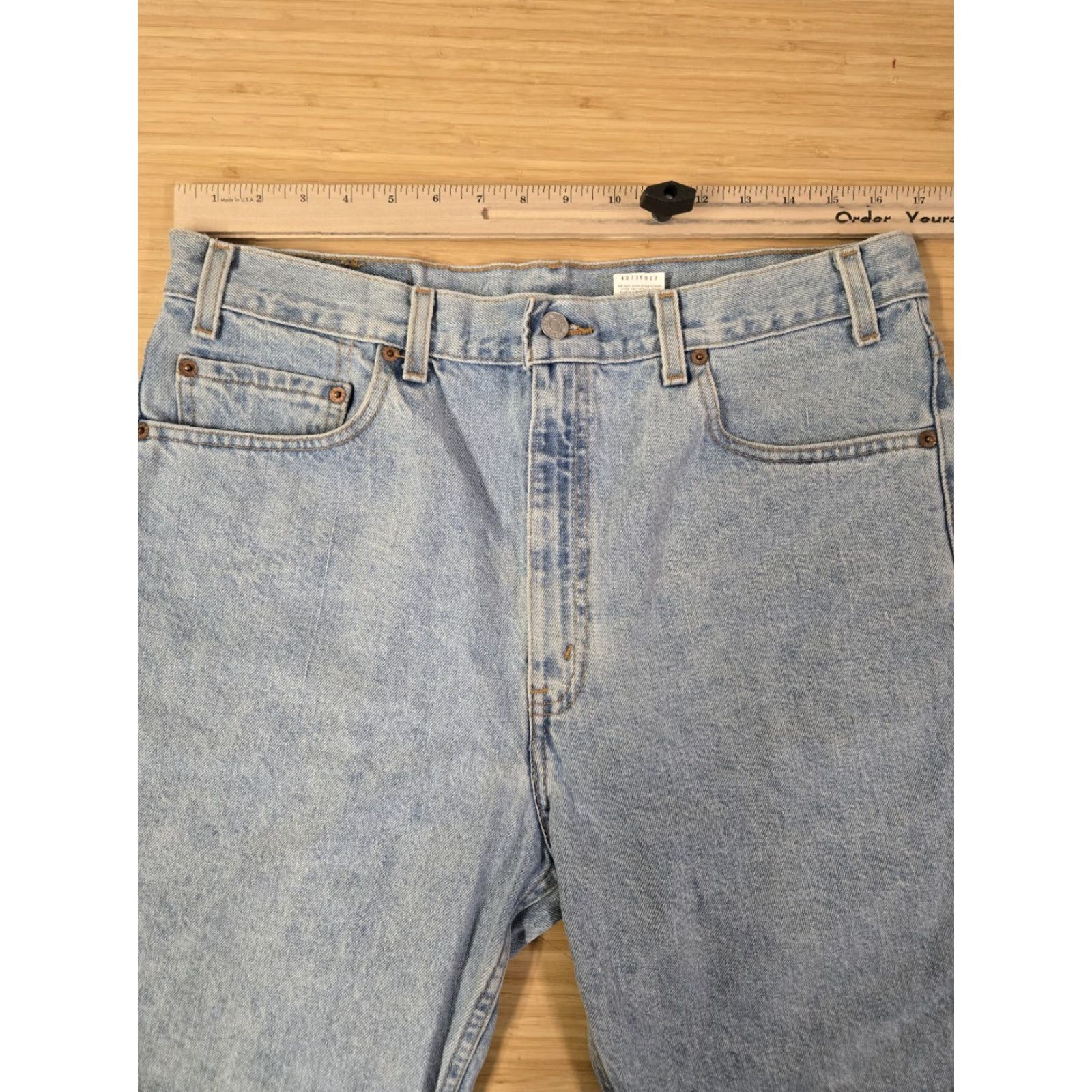 Levi's VINTAGE Levi’s 505 Denim Jean Shorts Mens Size 36 Blue 90s Y2K Distressed Pockets Button Logo Denim Cotton Mexico Regular Size US 36 / EU 52 - 7 Thumbnail
