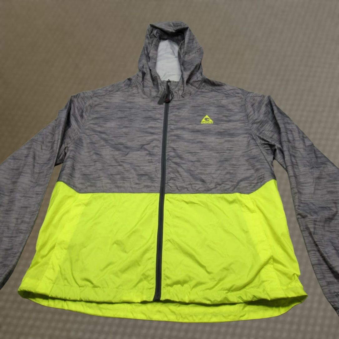 Vintage Gerry Jacket Mens Medium Gray YLW Lightweight Packable Hood Full Zip Windbreaker Size US M / EU 48-50 / 2 - 1 Thumbnail