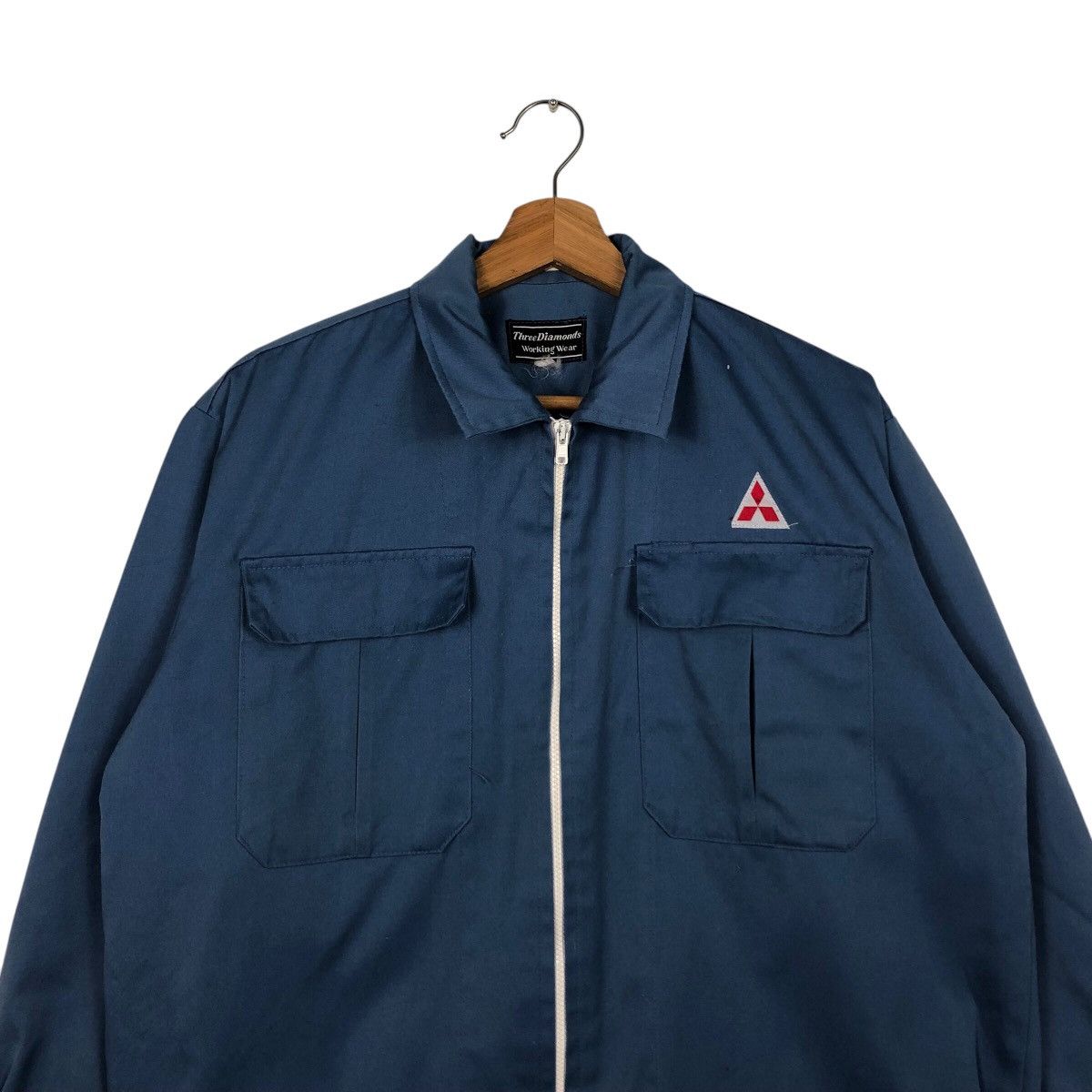 Japanese Brand × Vintage 📌Vintage Chore Worker Racing Jacket Mitsubishi Jdm Big Logo Size US M / EU 48-50 / 2 - 4 Thumbnail