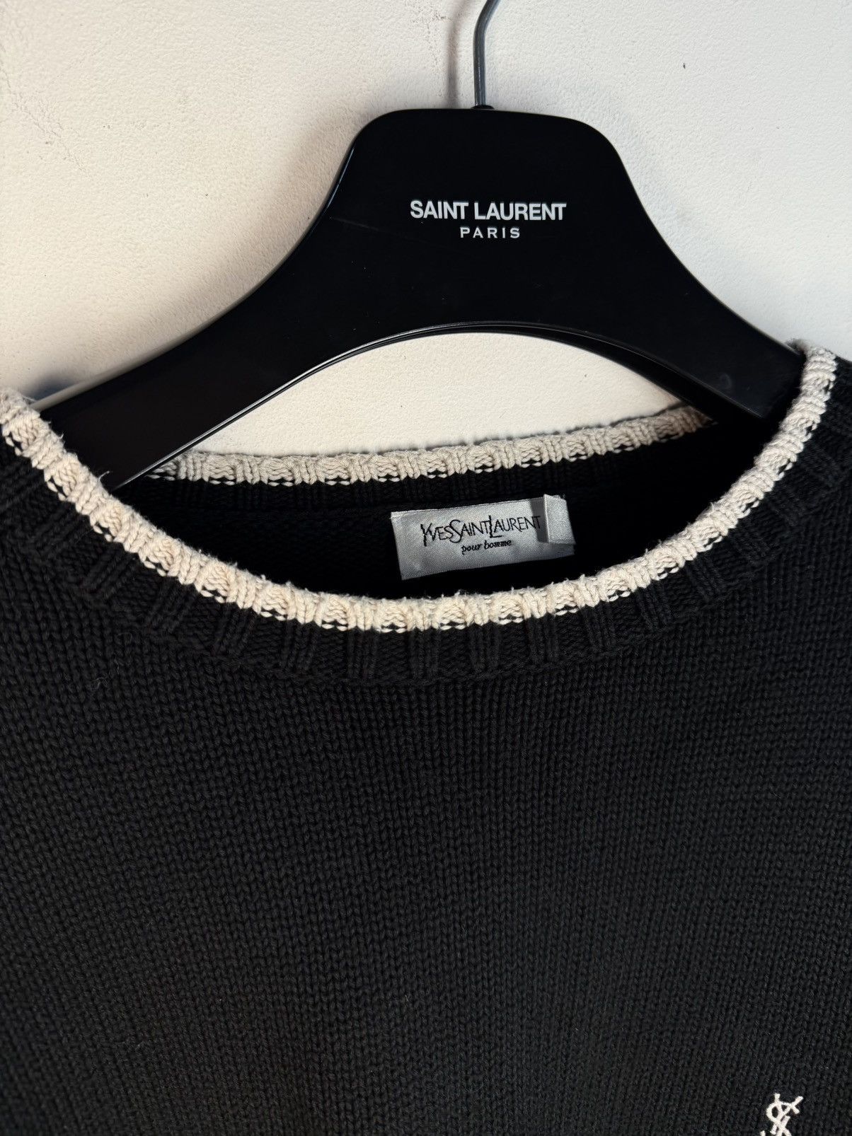 Yves Saint Laurent Black YSL Sweater Knit Size US XXL / EU 58 / 5 - 5 Thumbnail