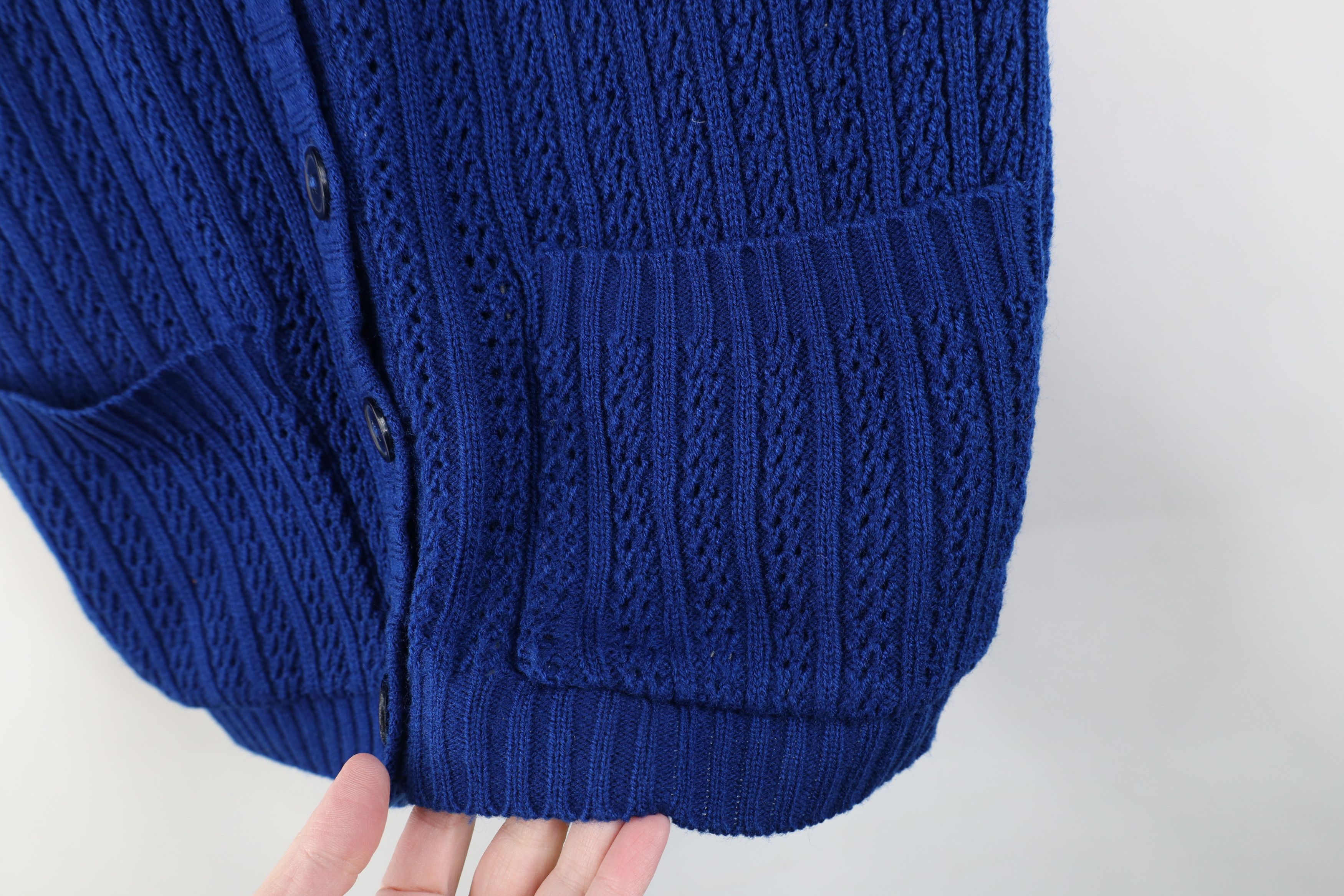 Vintage Vintage 70s Streetwear Ribbed Knit Cardigan Sweater Vest Size M / US 6-8 / IT 42-44 - 8 Thumbnail