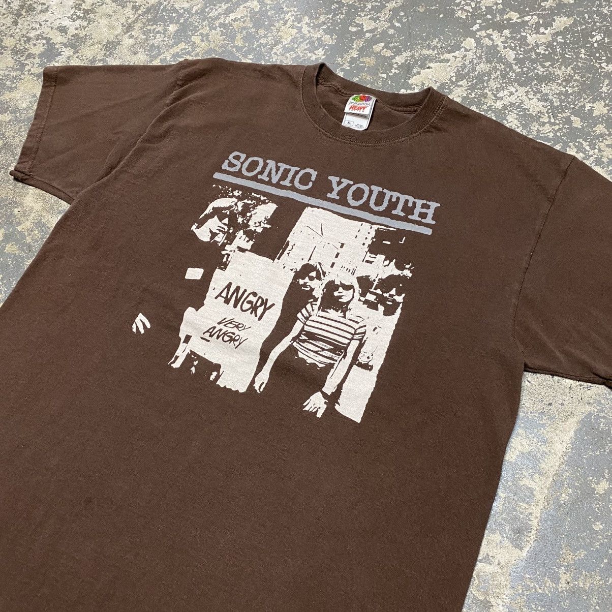 Band Tees × Vintage Vintage Sonic Youth Angry Brown Band Concert Tshirt Size US XL / EU 56 / 4 - 2 Thumbnail
