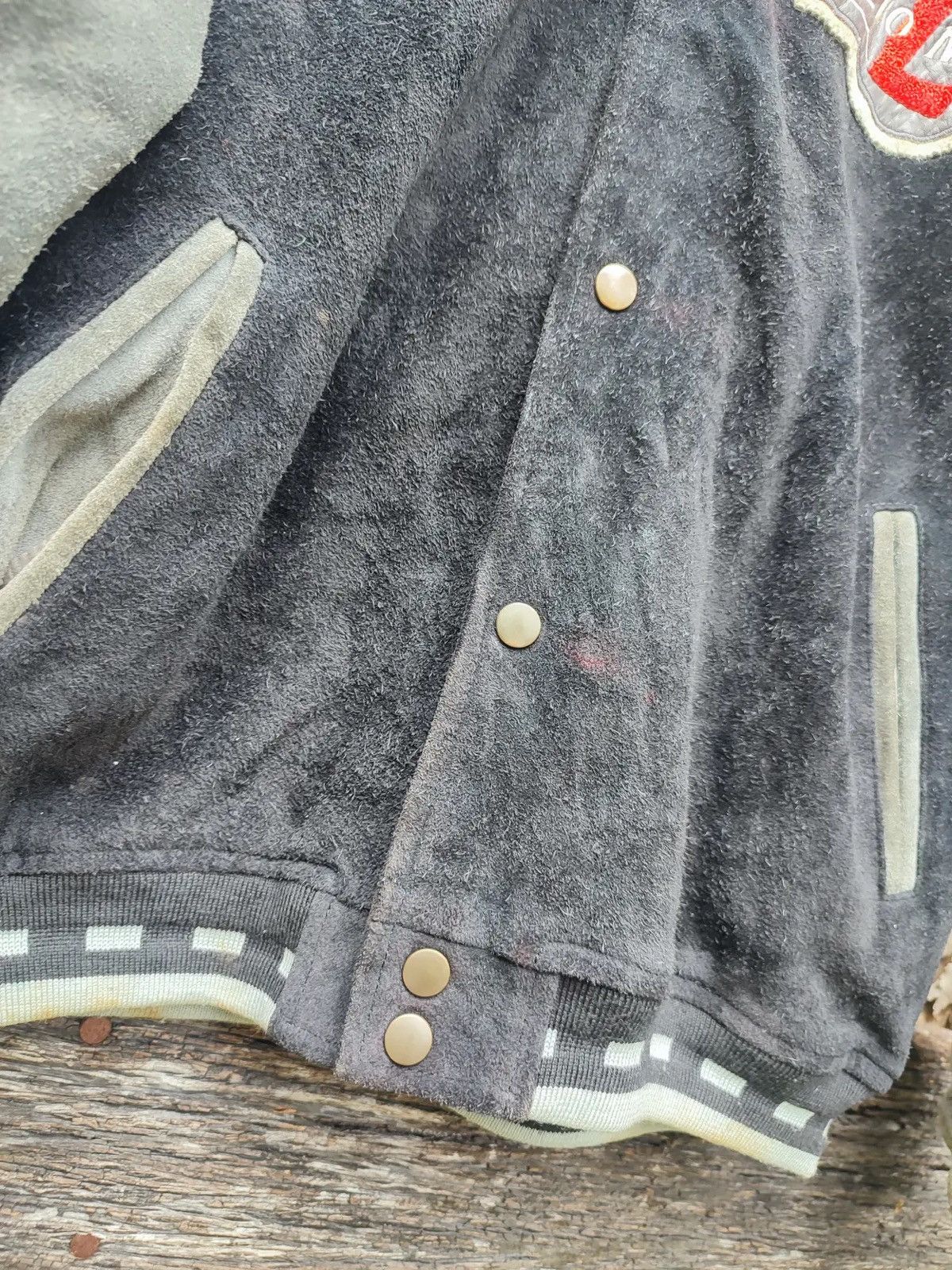 Vintage Rare 90s Lozio Men’s Suede Varsity Jacket Size US M / EU 48-50 / 2 - 9 Thumbnail