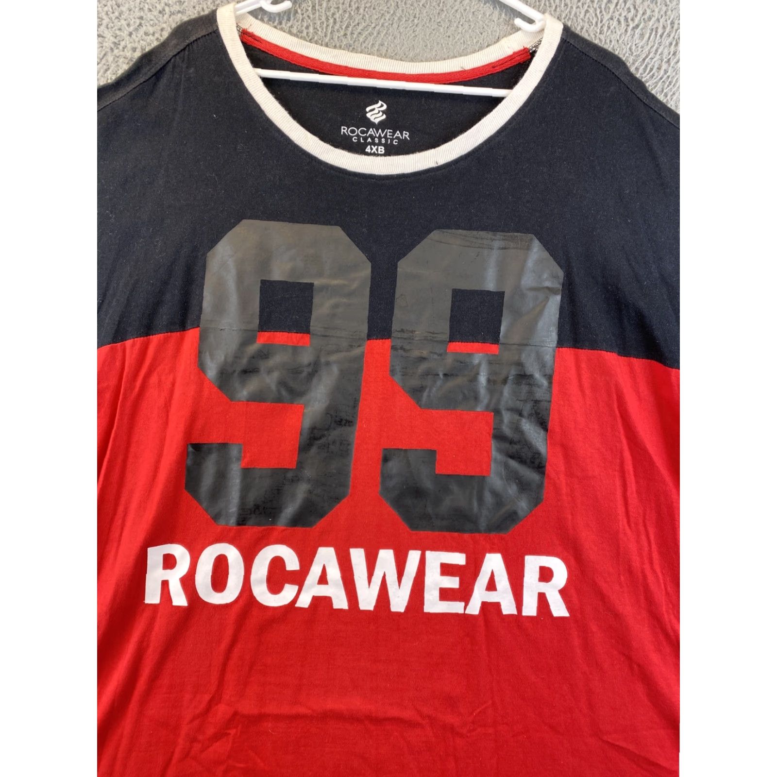 Rocawear Rocawear T-Shirt Red 4XB Mens Lightweight Cotton Crew Neck Short Sleeve Logo 89-49 Big & Tall Casual Regular Shirt Size US XXL / EU 58 / 5 - 4 Thumbnail