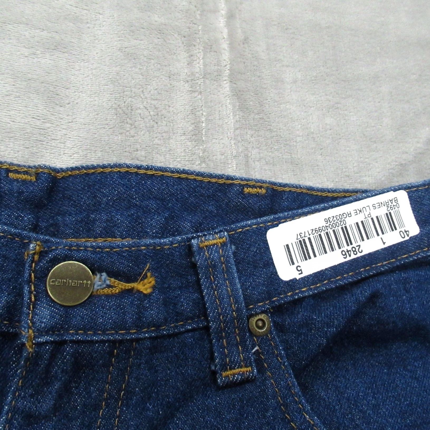 Carhartt Carhartt Jeans Men 32x36 Denim Relaxed Bootcut 5-Pocket solid Blue Cotton Heavy New Size US 32 / EU 48 - 4 Thumbnail