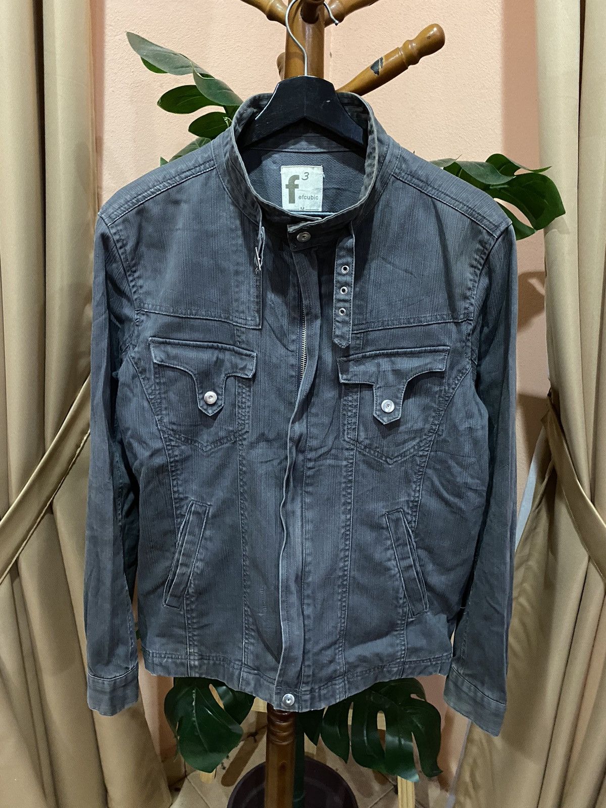 Japanese Brand Ef Cubic Gray Utility Jacket – Modern Minimalist Outerwear Size US M / EU 48-50 / 2 - 1 Thumbnail