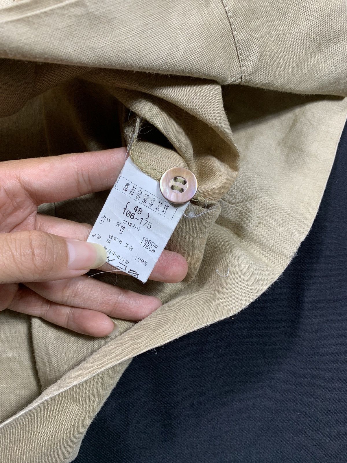 Solid Homme × Wooyoungmi SOLID HOMME collar Linen shirt Size US L / EU 52-54 / 3 - 5 Thumbnail