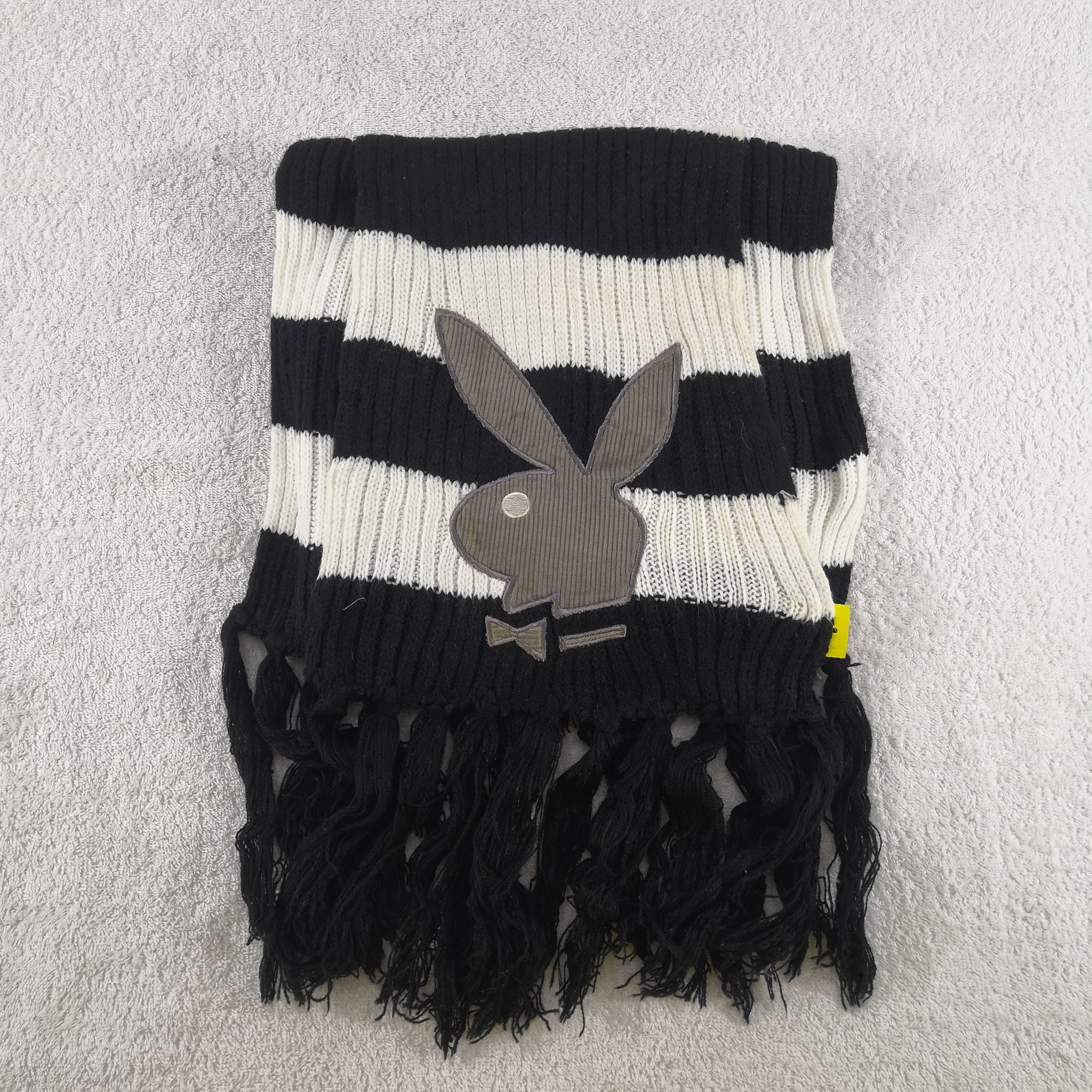 Other × Playboy × Vintage Vintage Playboy Scarf Wool Knit Fringe Winter Scarves. Size ONE SIZE - 3 Thumbnail