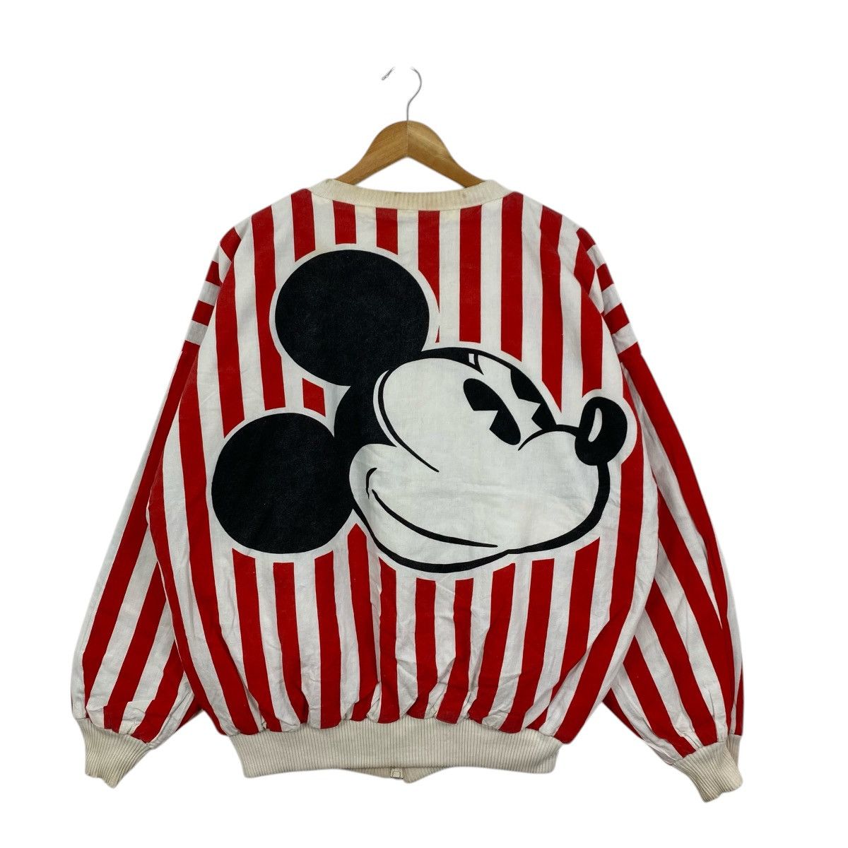 Vintage Vintage 90s Mickey Mouse Reversible Striped Bomber Jacket L Size US L / EU 52-54 / 3 - 4 Thumbnail