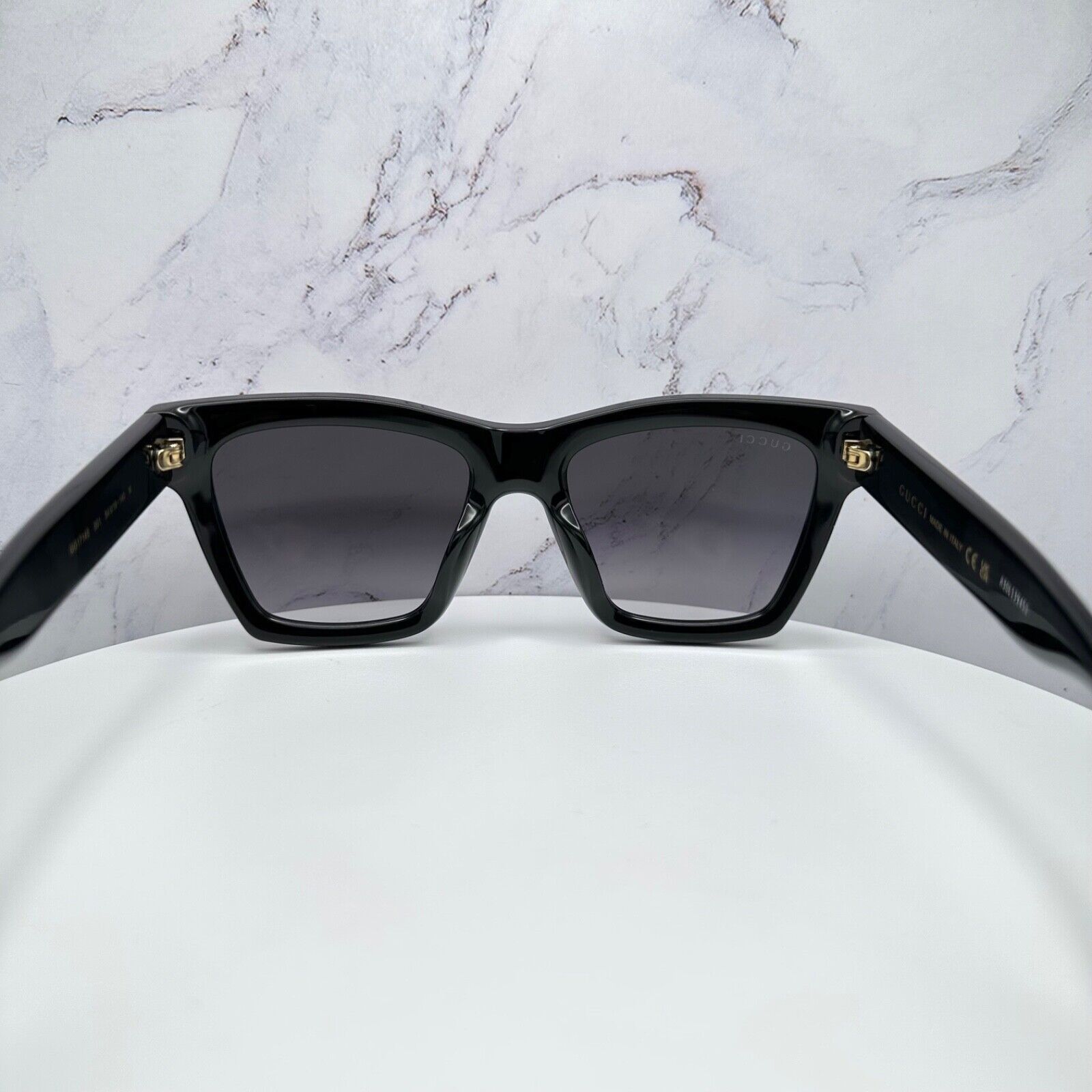Gucci New GUCCI Sunglasses Black Gold Interlocking GG Logo Size ONE SIZE - 16 Thumbnail