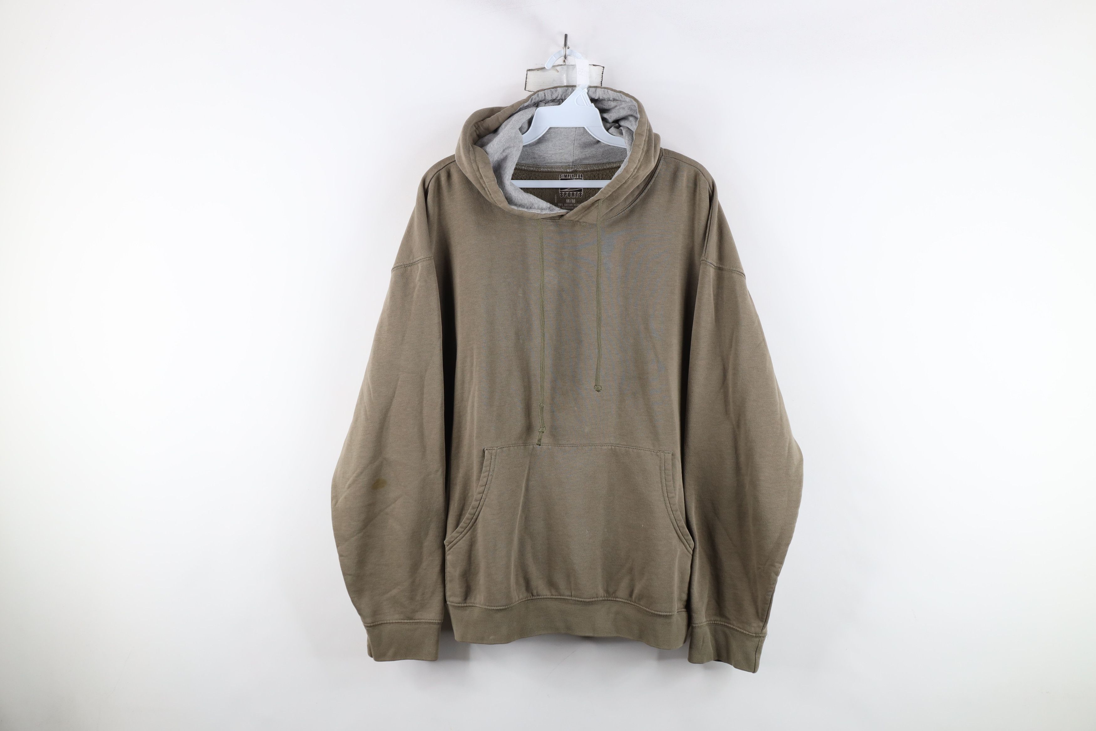 Vintage Vintage Y2K Streetwear Blank Hoodie Sweatshirt Olive Green Size US M / EU 48-50 / 2 - 1 Thumbnail
