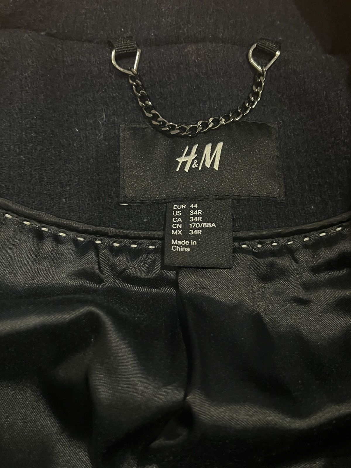 H&M Dark Navy Long Coat