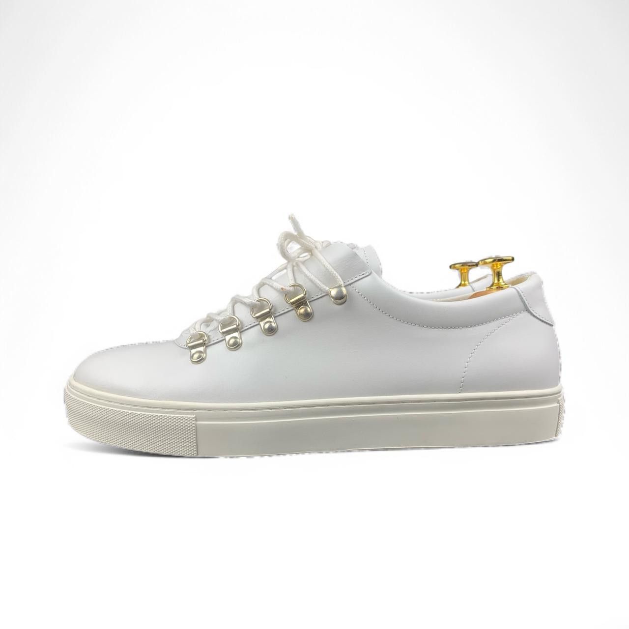 Massimo Dutti Massimo Dutti White Leather Sneakers Size US 10 / EU 43 - 5 Thumbnail