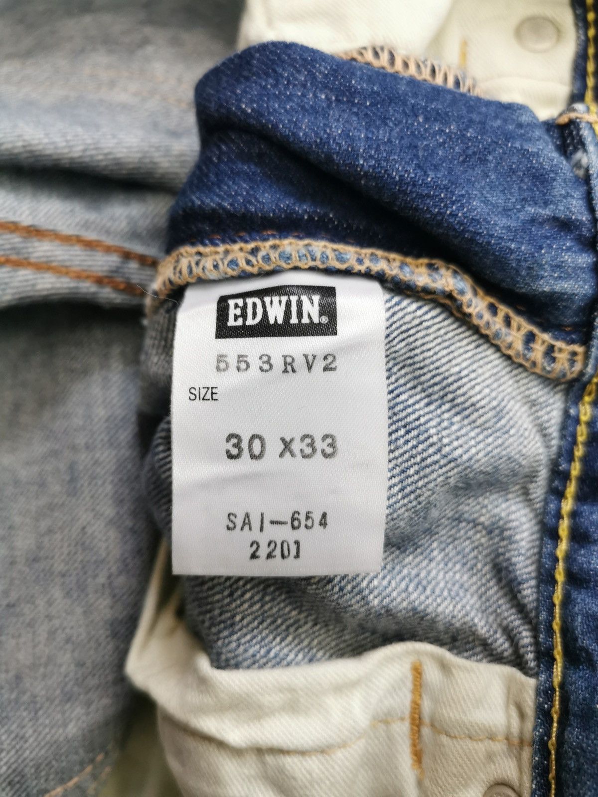 Edwin Edwin Rebel Vintage 503 Repaired Faded Denim Jeans Size US 32 / EU 48 - 10 Thumbnail