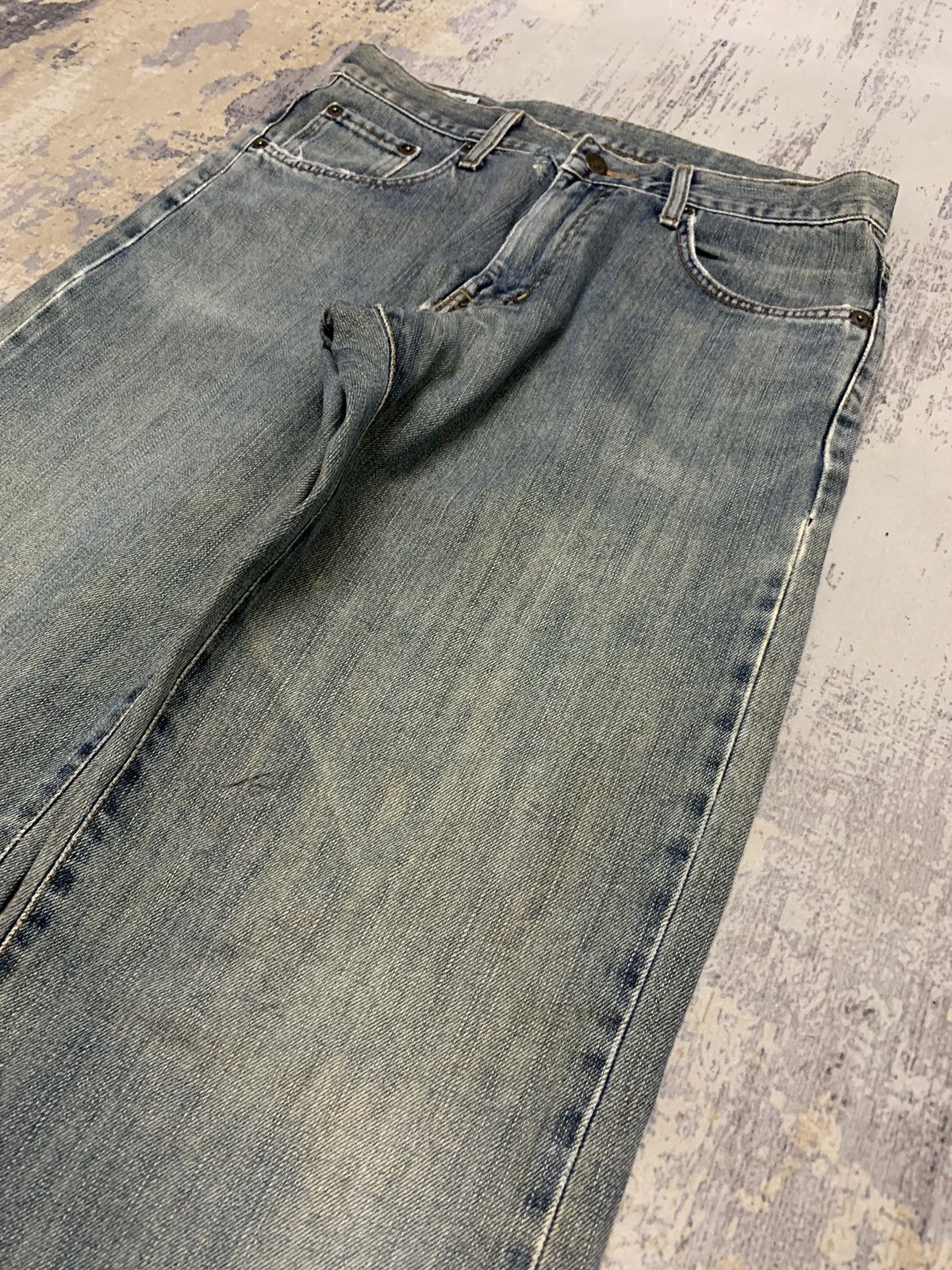 Edwin Edwin 503 Rusty Fade Distressed Straight Leg Denim Size US 30 / EU 46 - 3 Thumbnail