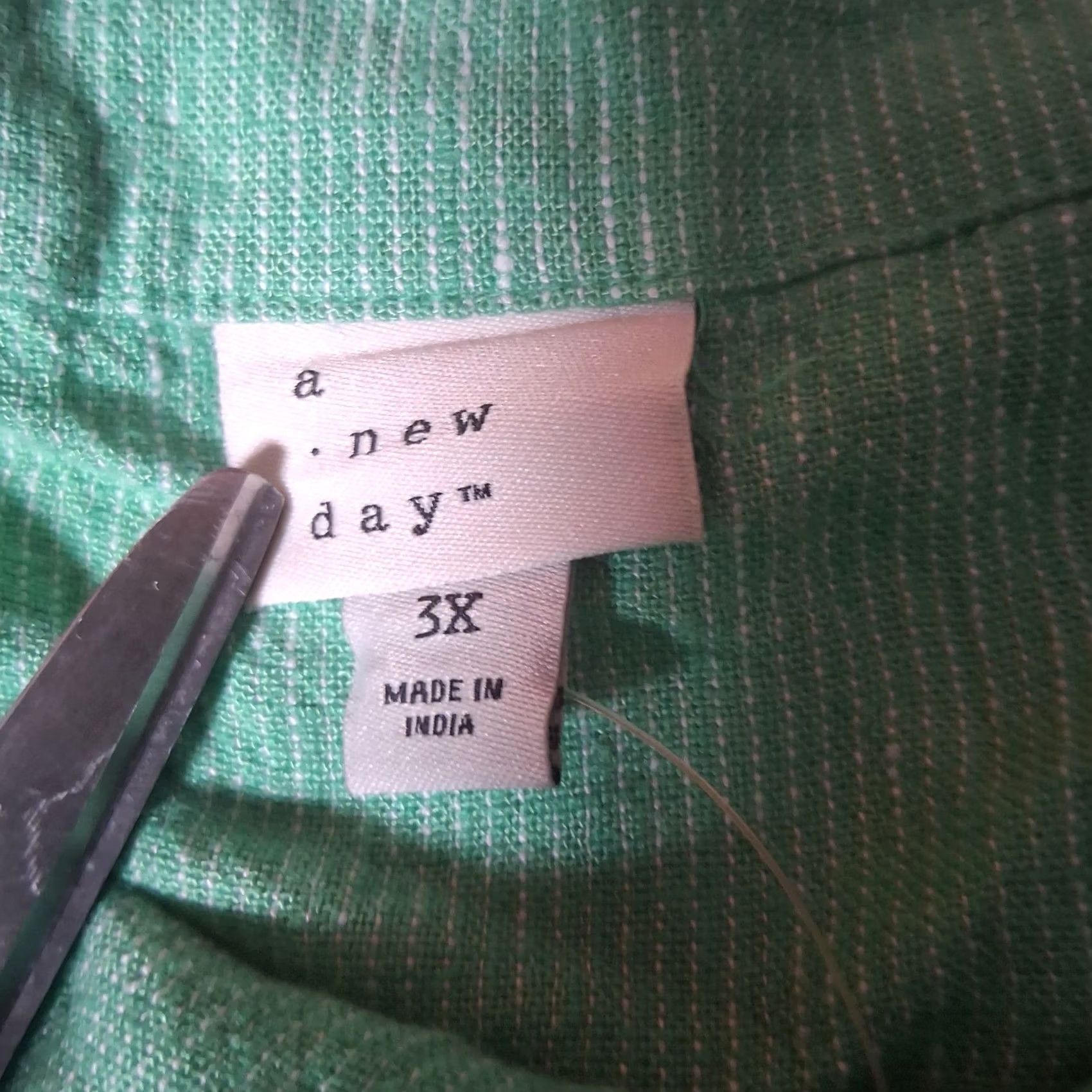 Vintage A New Day Tank Top Plus Size 3X Green Stripe Linen Rayon Lagenlook Tank Women XS-XL? Size XXL / US 16-18 / IT 52-54 - 7 Thumbnail