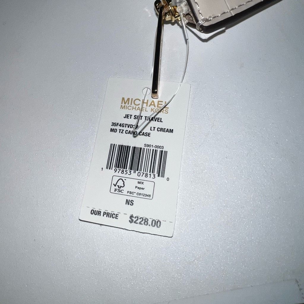 Michael Kors Michael Kors Jet Set Travel Cream Card Case Size ONE SIZE - 4 Thumbnail