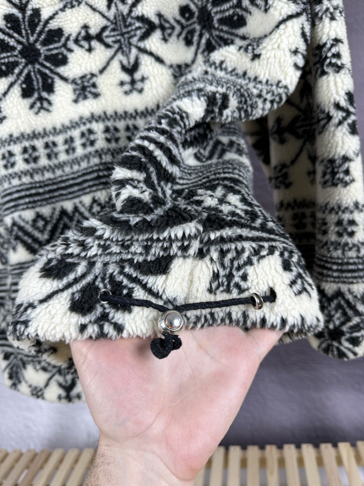 Vintage Vintage 90s Full Print half zip riri American fleece Size US M / EU 48-50 / 2 - 11 Thumbnail