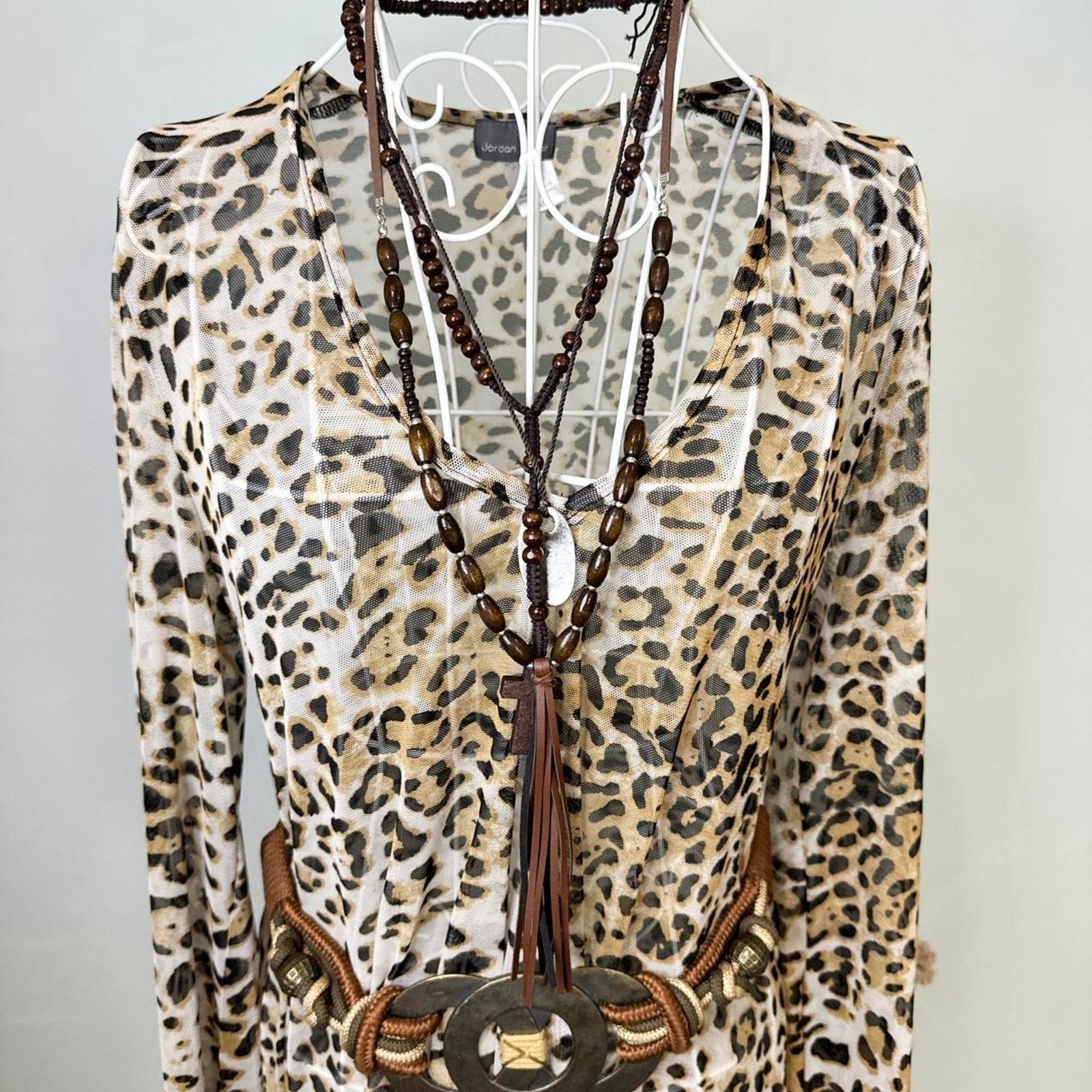 Other Stunning leopard print vintage 90s y2k mesh dress Size M / US 6-8 / IT 42-44 - 4 Thumbnail