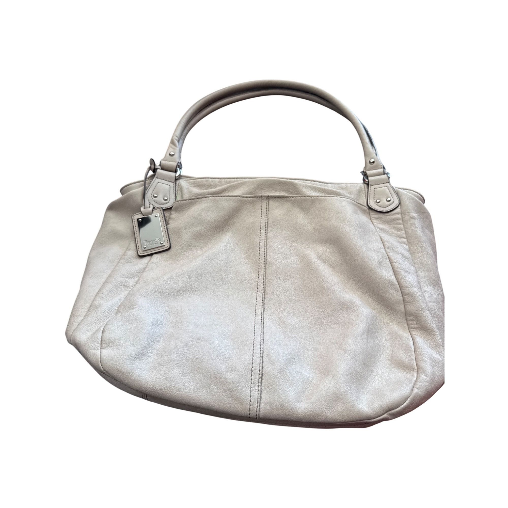 Designer Tignanello Womens Leather Cream Tote Handbag SKU CS8032/J622 Size ONE SIZE - 1 Thumbnail