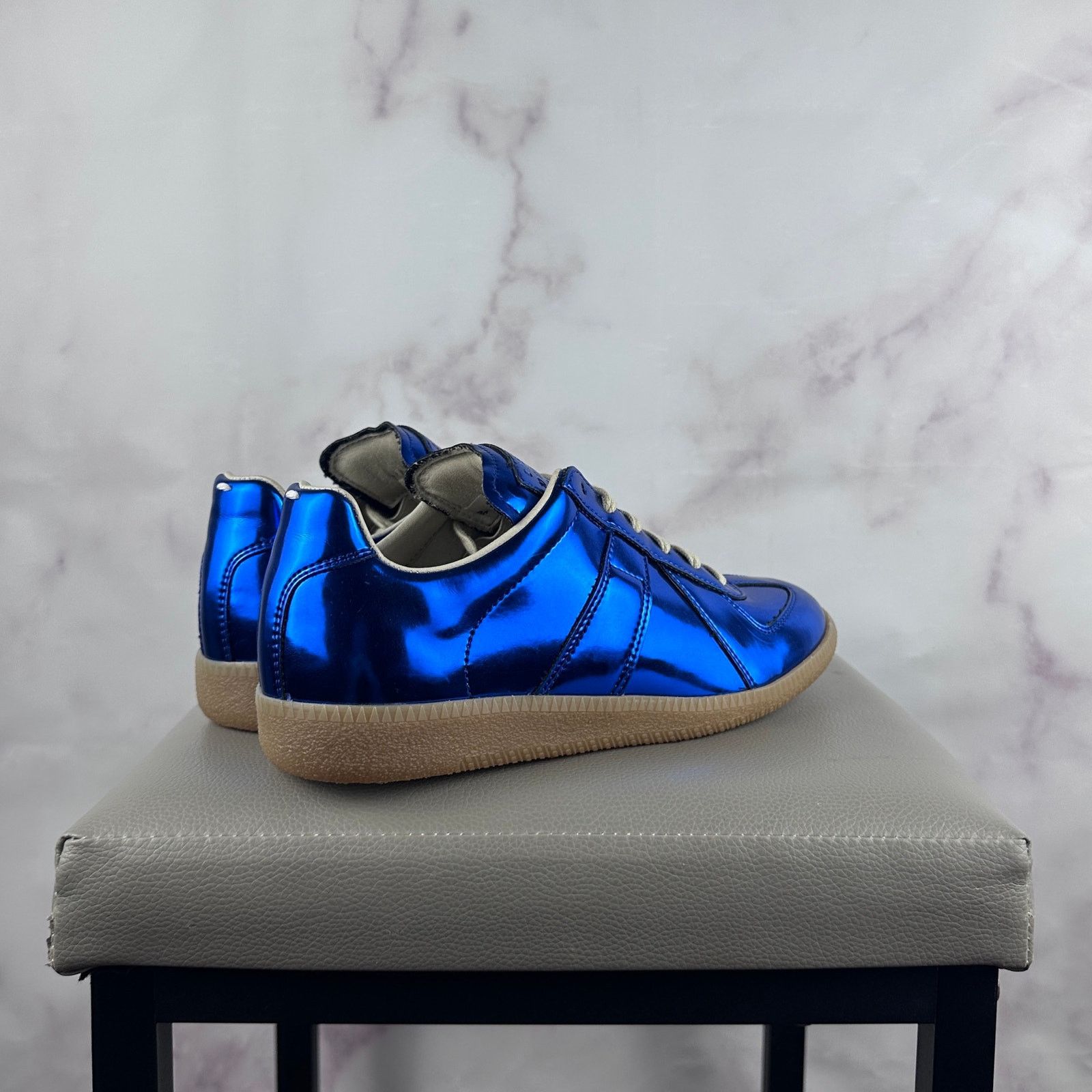 Maison Margiela Replica GAT Trainer Metallic Blue Size US 5 / IT 35 - 9 Thumbnail