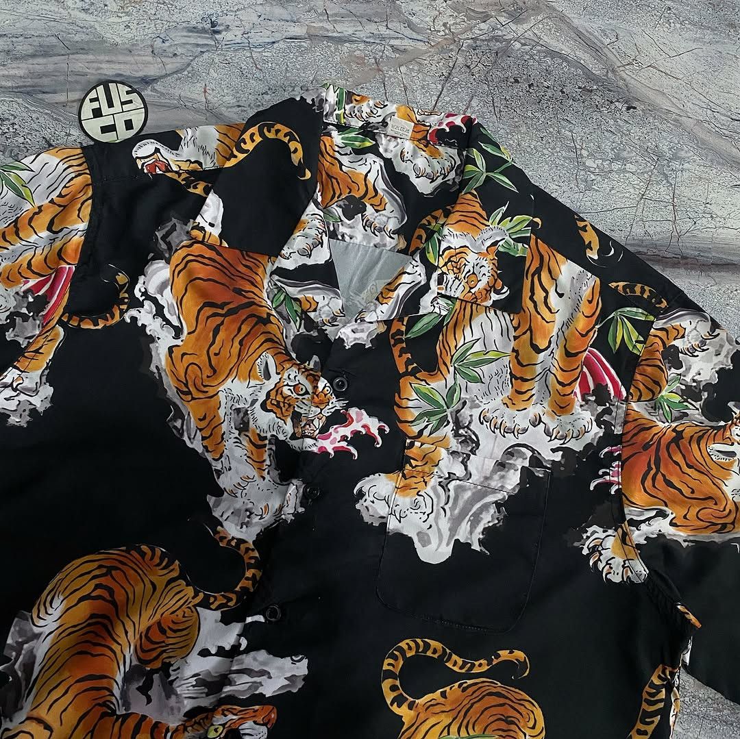 Japanese Brand Hawaian Shirt Tiger Size US XL / EU 56 / 4 - 6 Thumbnail