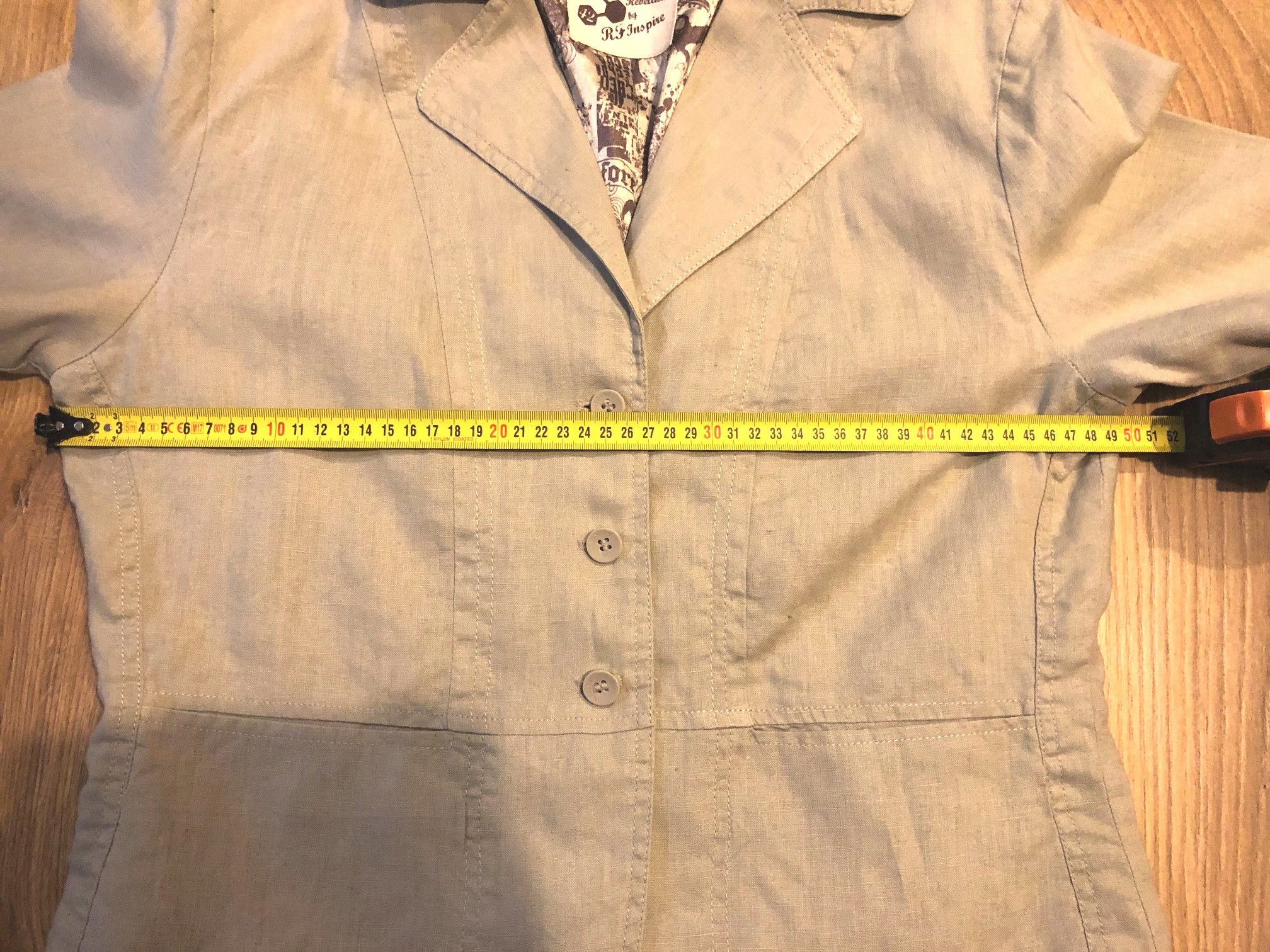 Vintage Women's linen jacket, size 42, cream Size XL / US 12-14 / IT 48-50 - 8 Thumbnail