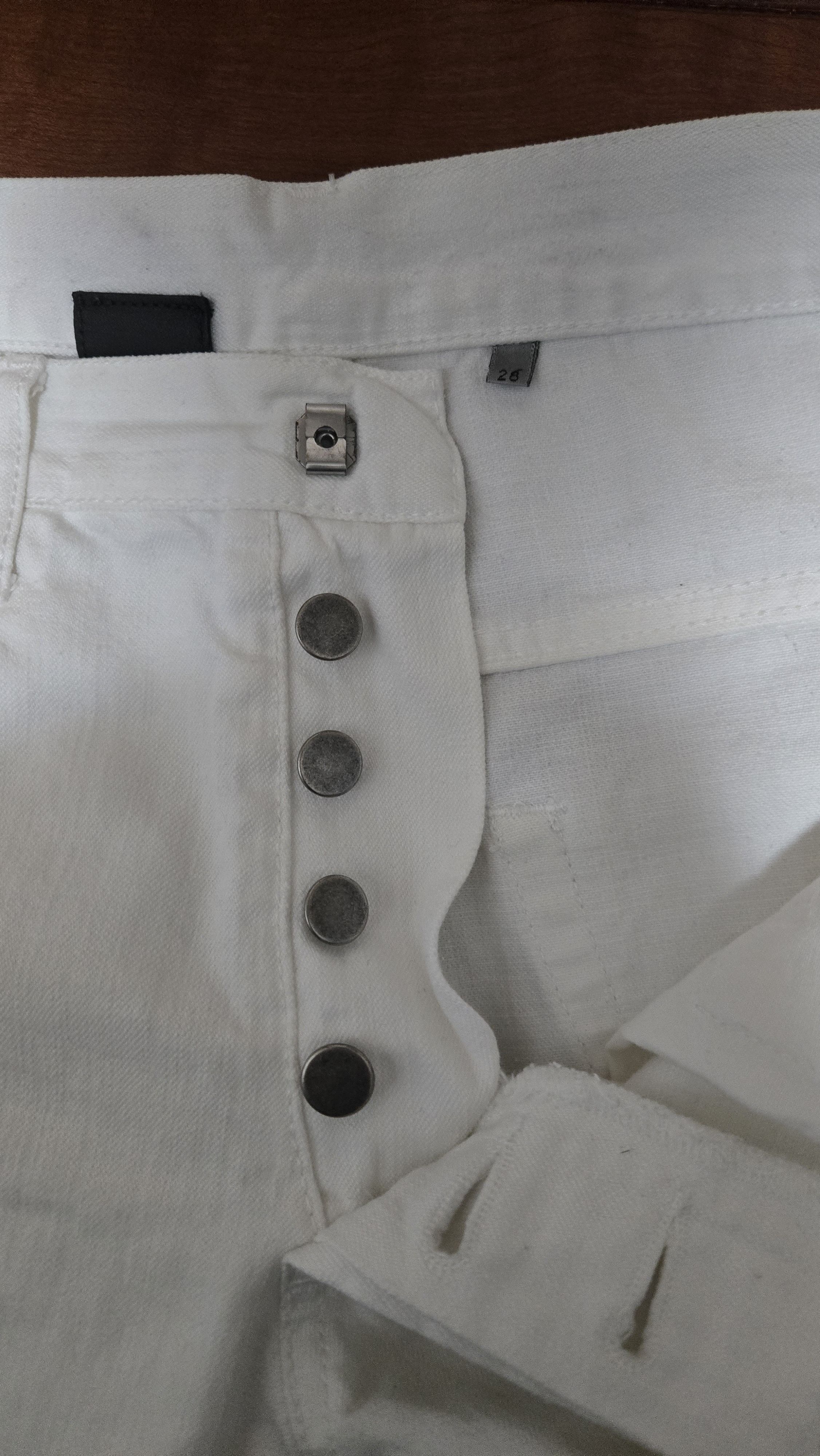 Dior Dior Homme 06SS Hedi Slimane White Denim Jeans Size 28 Size US 28 / EU 44 - 8 Thumbnail