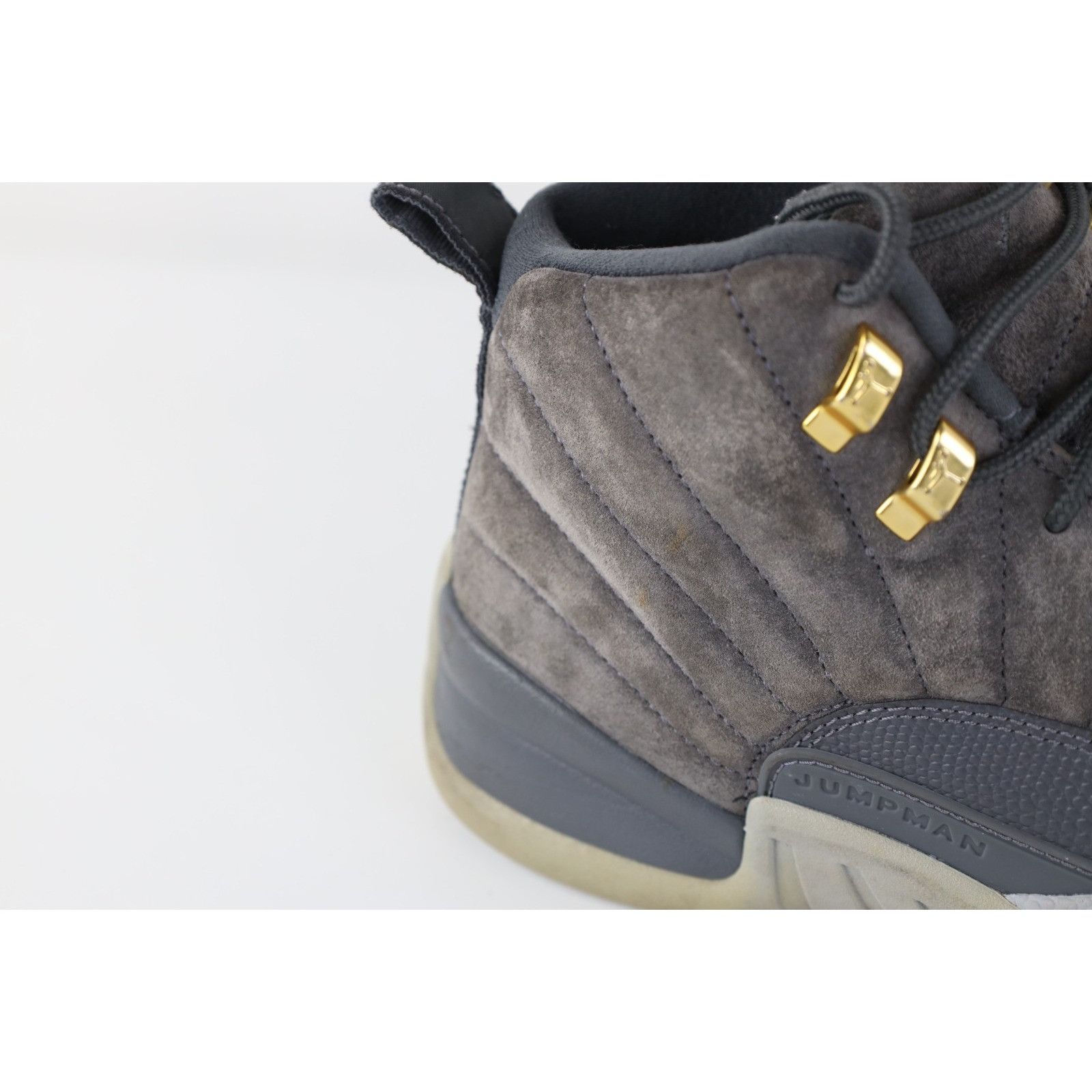 Nike Nike Air Jordan Retro 12 Distressed Dark Wolf Gray Shoes Size US 9.5 / EU 42-43 - 4 Thumbnail