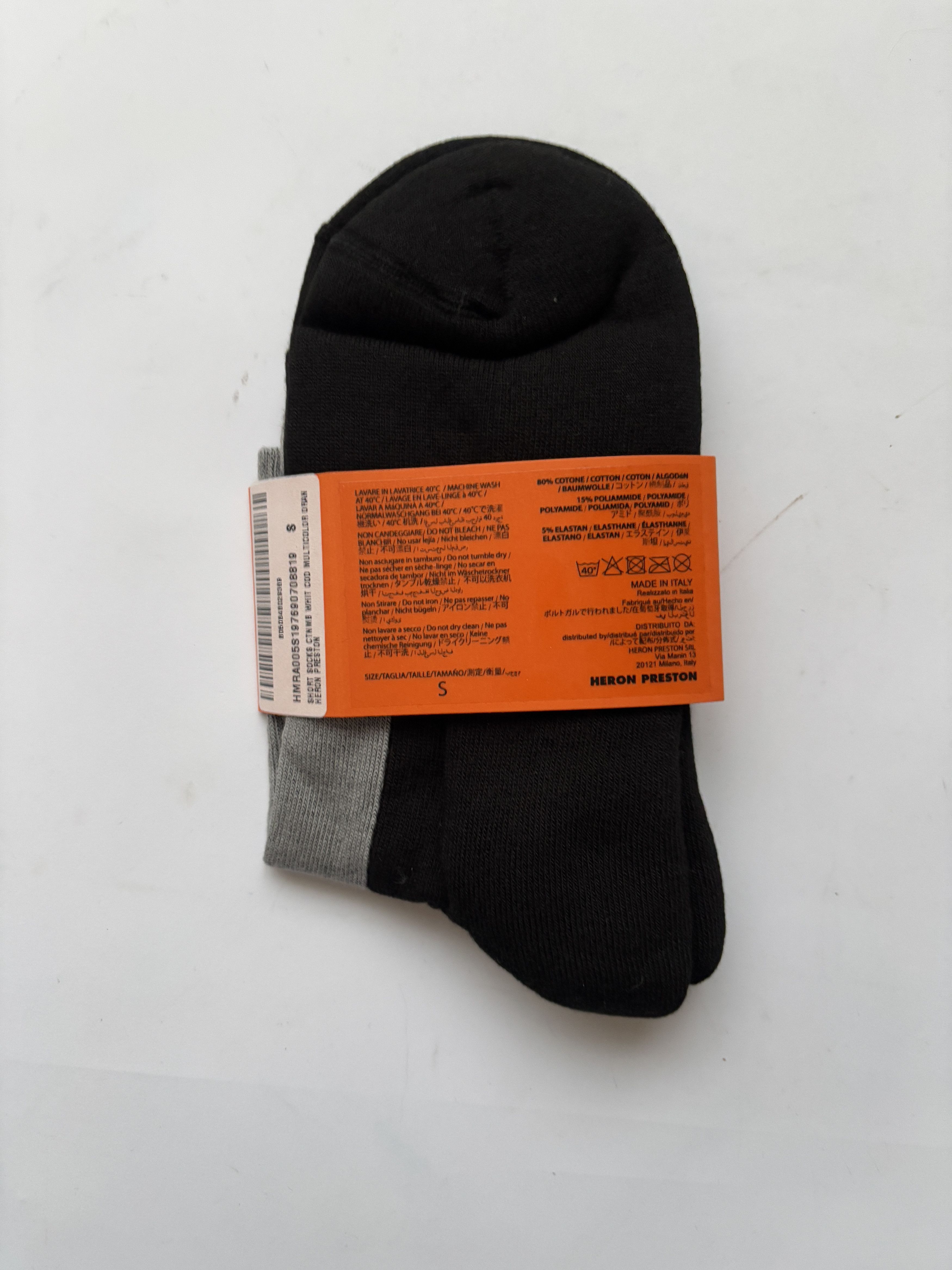 Heron Preston ⚡️QUICK SALE⚡️Heron Preston Short CTNMB Black/Gray Socks Size ONE SIZE - 2 Thumbnail