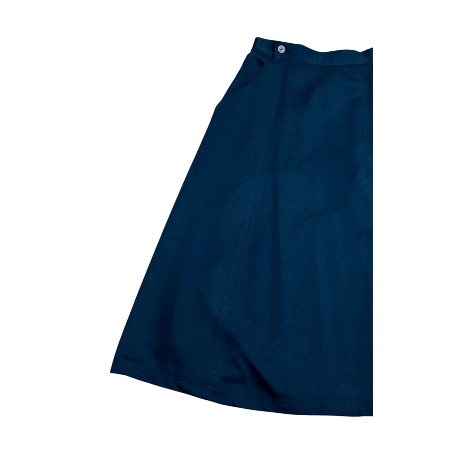 Vintage VINTAGE L.L.Bean Skirt Long Pleated Navy Blue 14P Women’s Hong Kong 80s 90s American Modest Black? Size 36" / US 14 / IT 50 - 2 Thumbnail